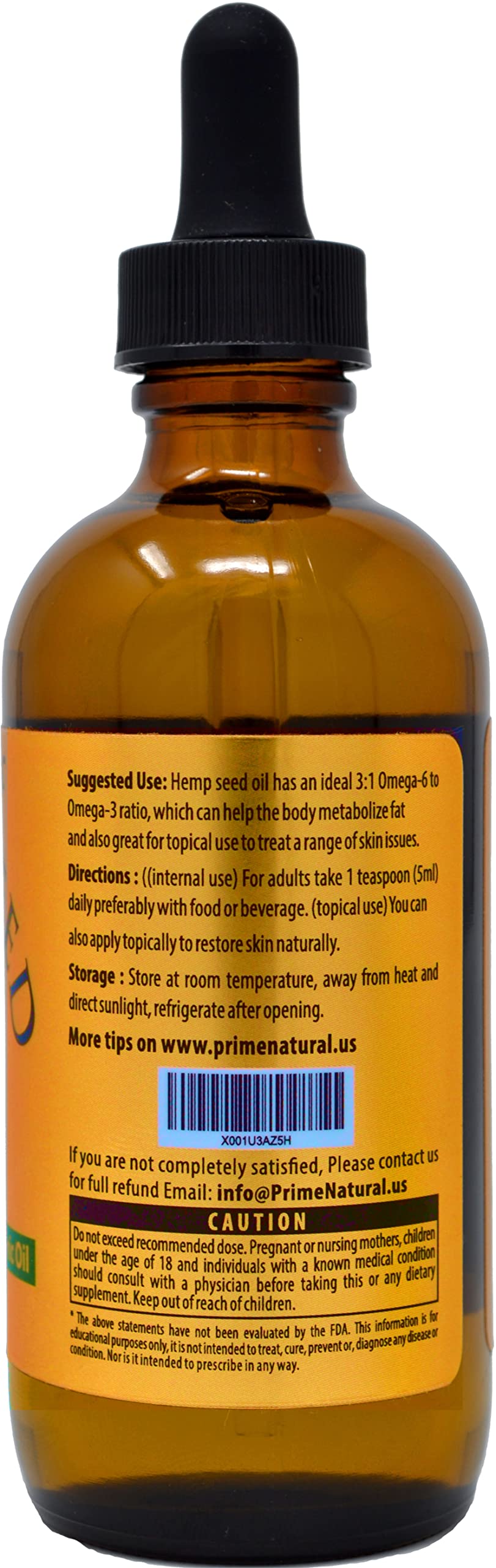 Prime Natural dropper enables precise, mess-free dispensing.