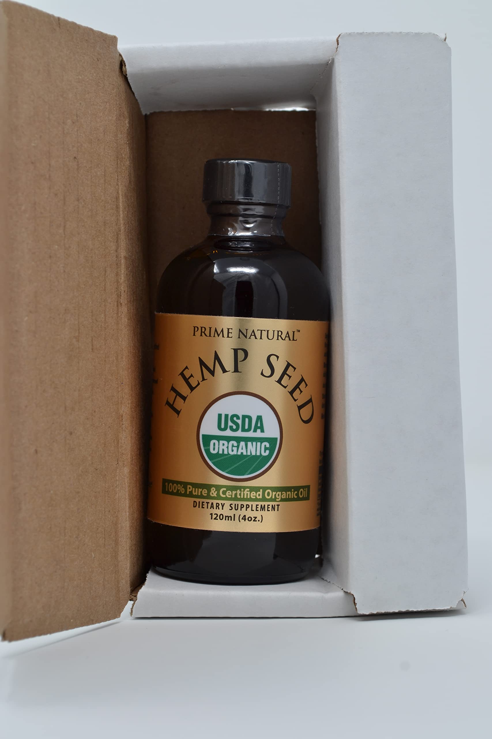 Tamper-proof seal keeps Prime Natural oil fresh after opening.