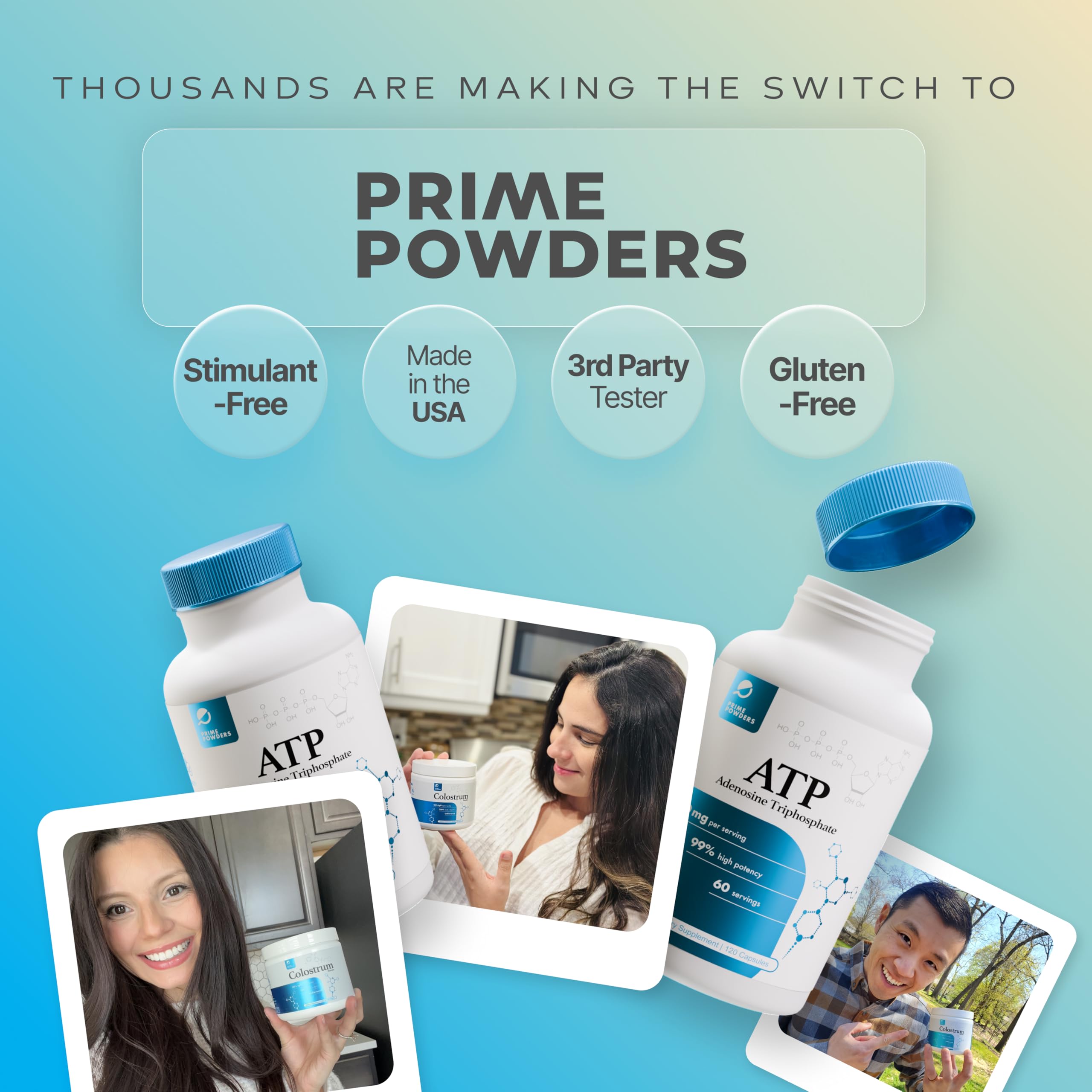 Prime Powders ATP Capsules dosage label highlights 400 mg per serving