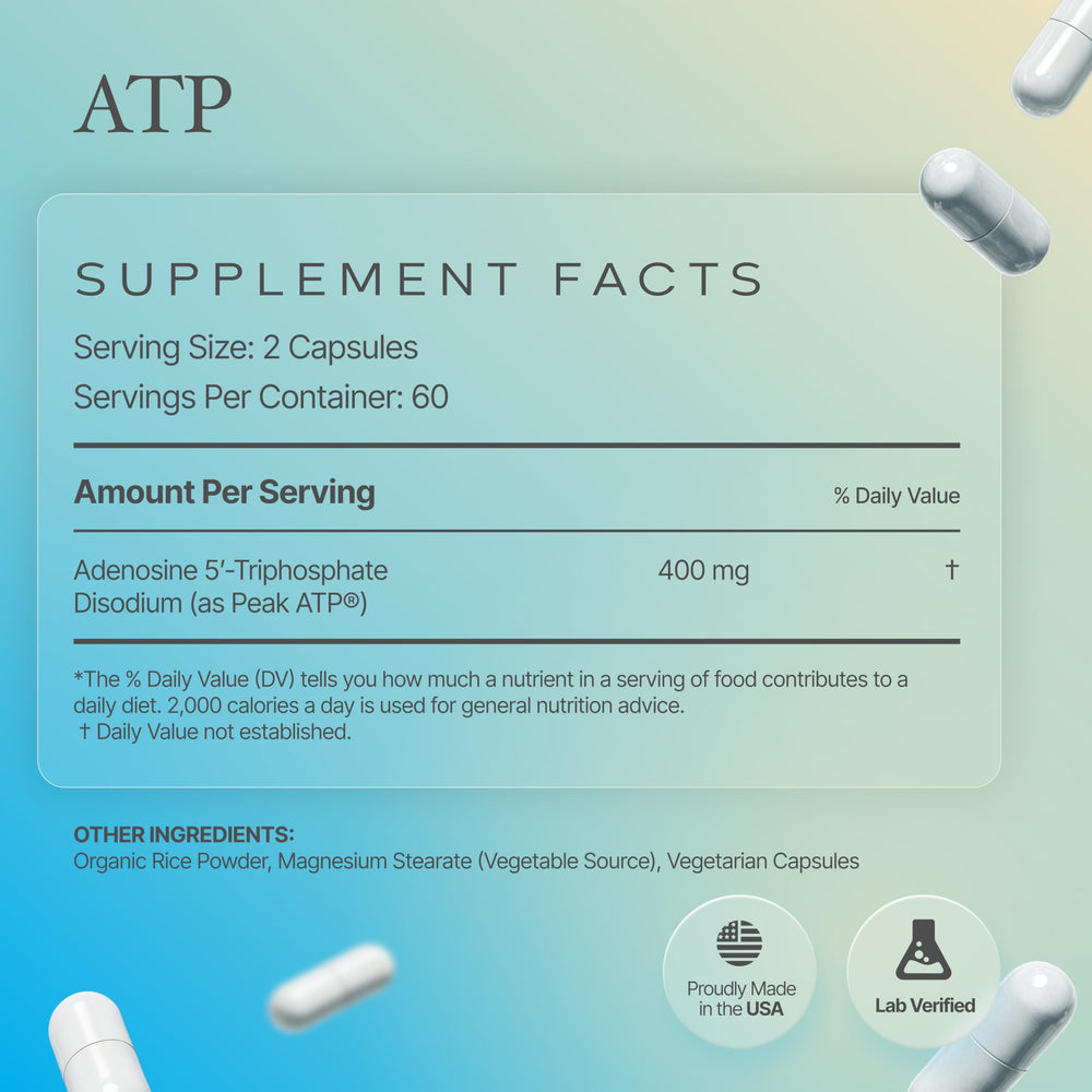 Prime Powders ATP Capsules made in USA stamp signals quality