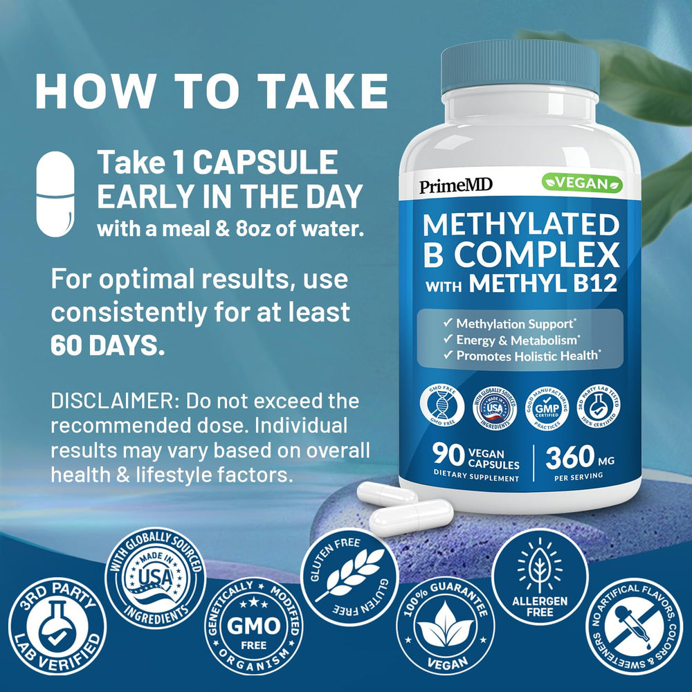 PrimeMD B Complex taken with water in daily routine