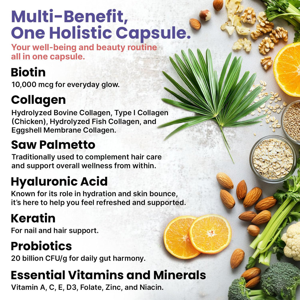 PrimeMD bottle label front emphasizing an all-in-one collagen formula for nails