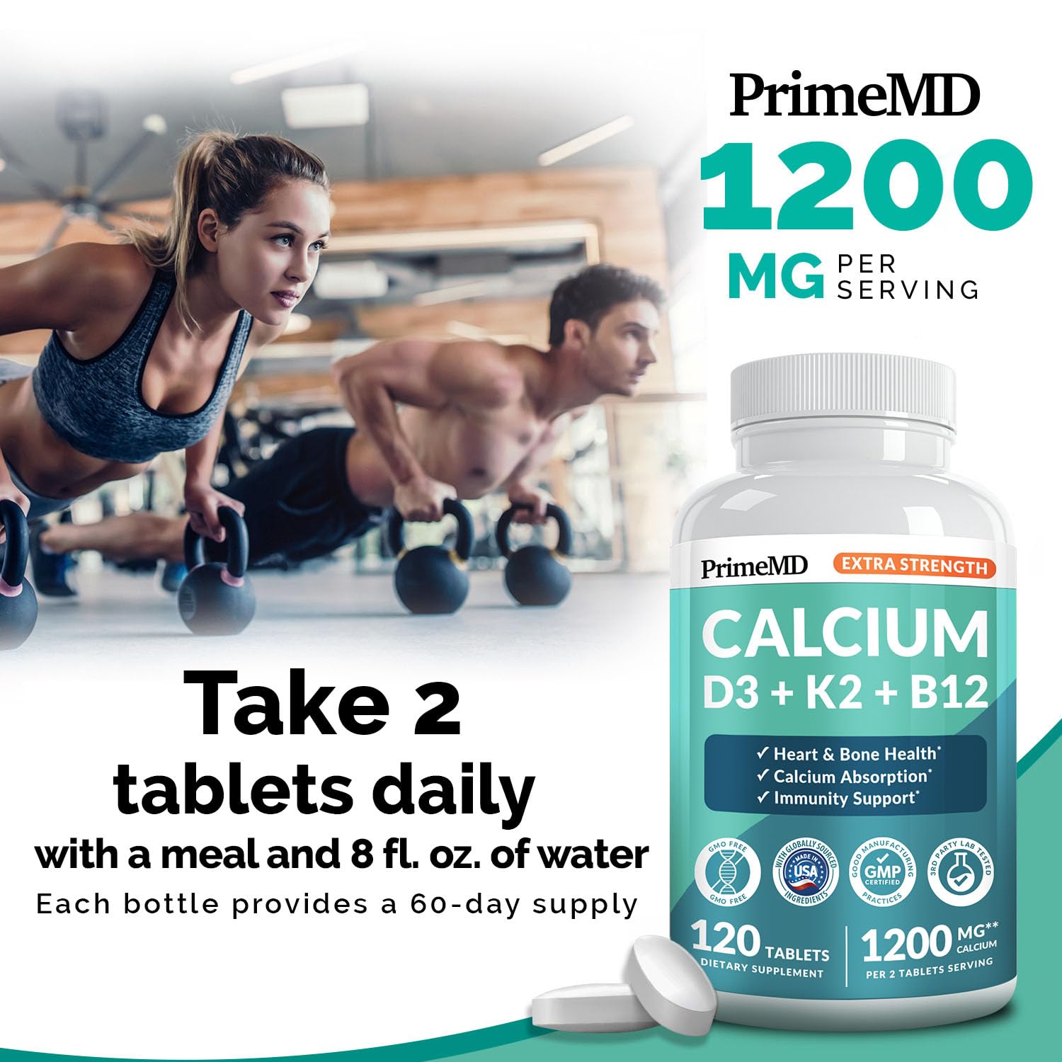 PrimeMD bottle top view emphasizing packaging and daily use.