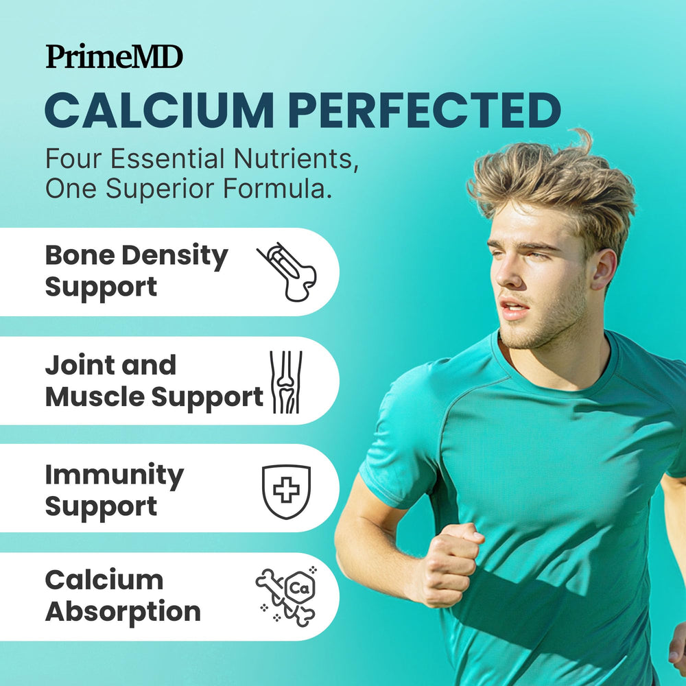 PrimeMD packaging features gluten-free and vegan-friendly symbols.
