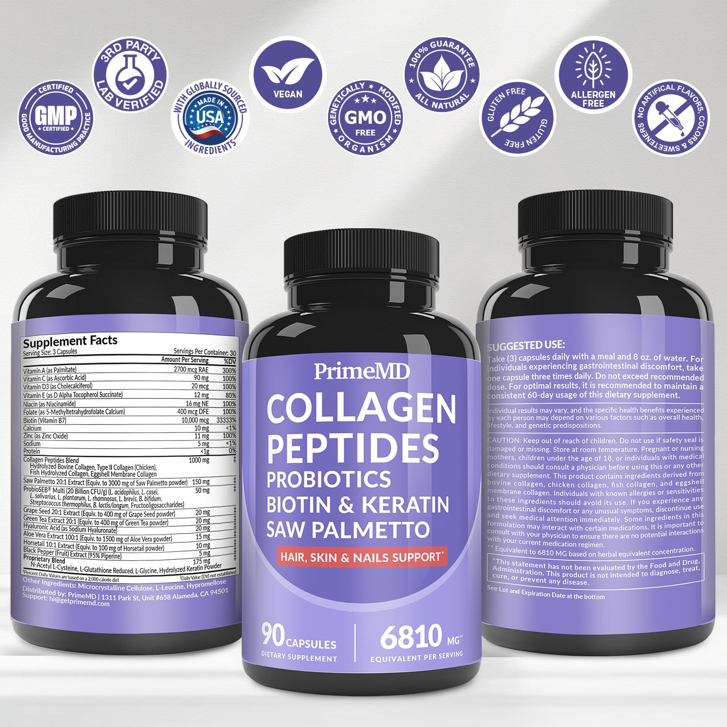 PrimeMD hair skin nails glow visual highlighting daily wellness for men and women