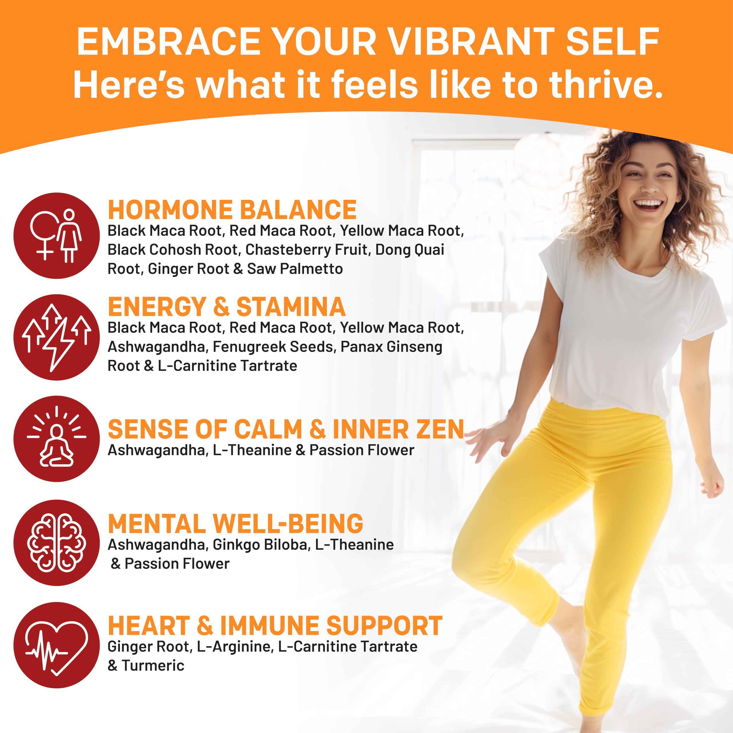 PrimeMD maca-ashwagandha-fenugreek-ginseng blend illustrating holistic balance.