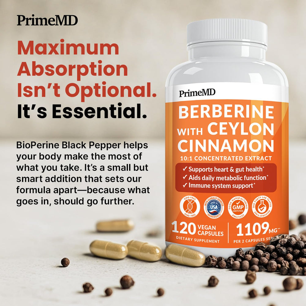 PrimeMD comprehensive ingredient list on label for full transparency.