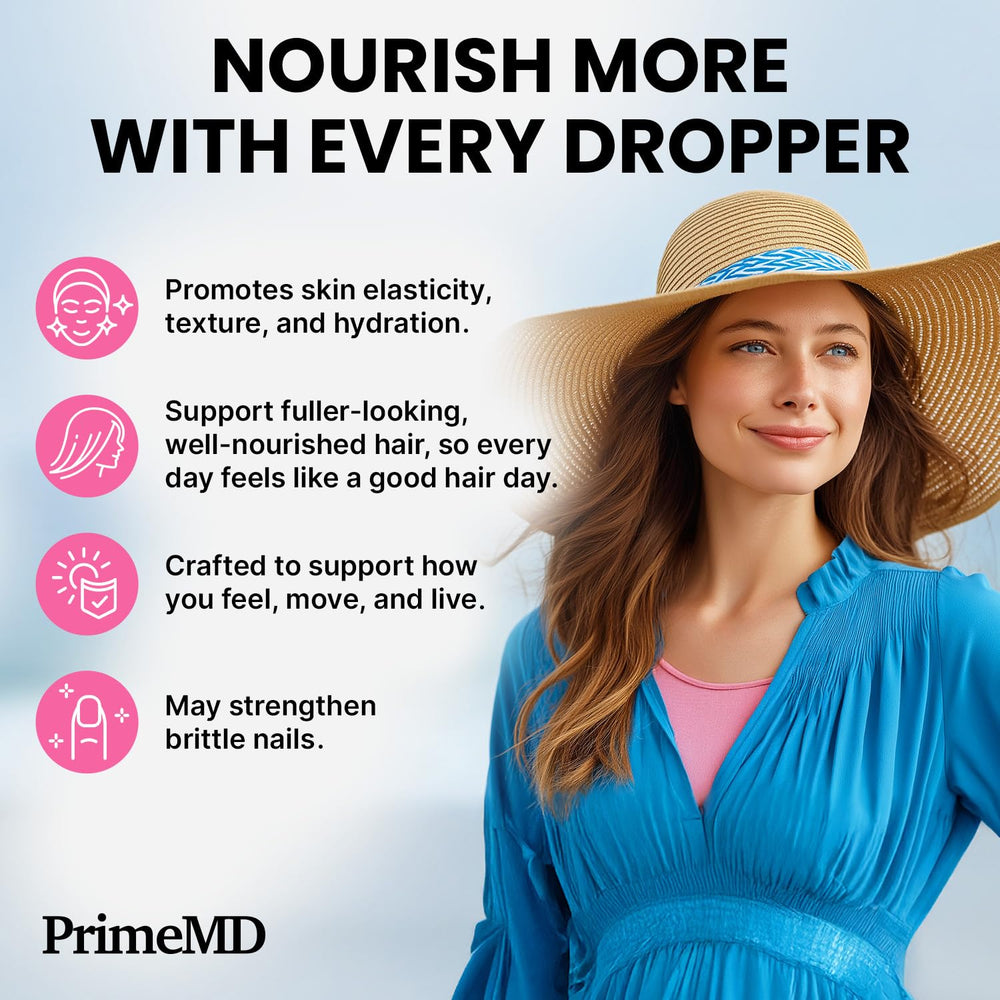 PrimeMD ingredient label highlights biotin keratin and saw palmetto