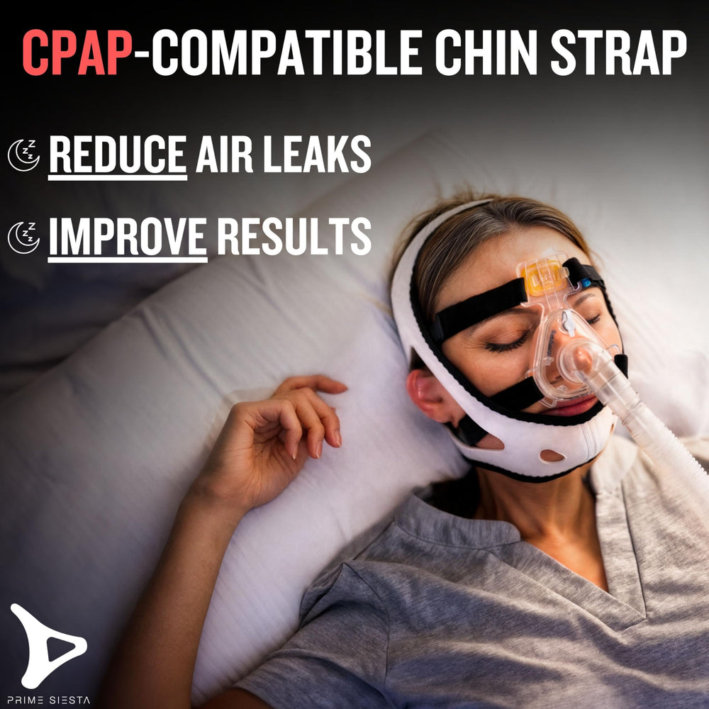 PrimeSiesta Airflow Jaw Strap guides jaw position for steadier breathing.