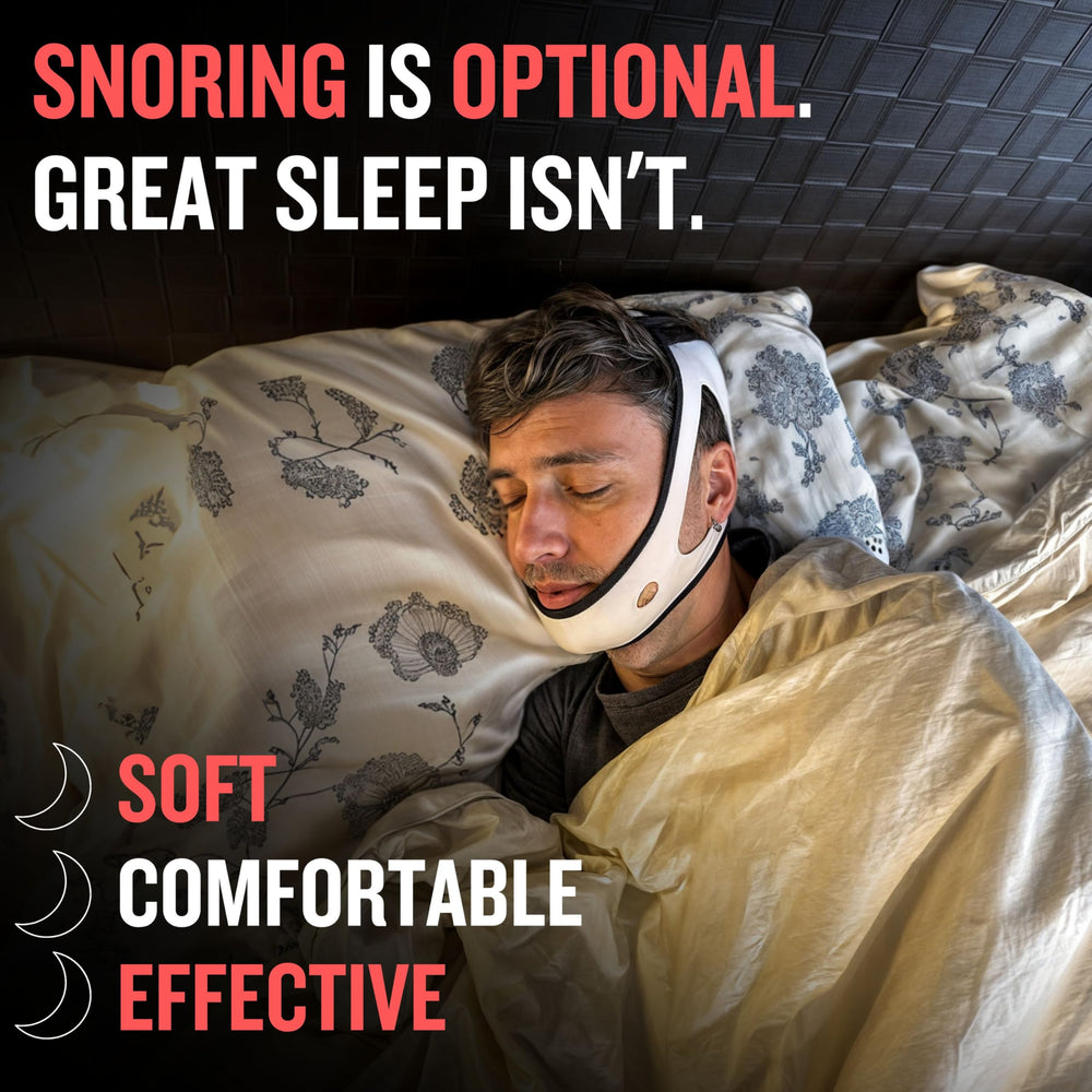 PrimeSiesta Chin Strap helps reduce snoring for a quieter night.