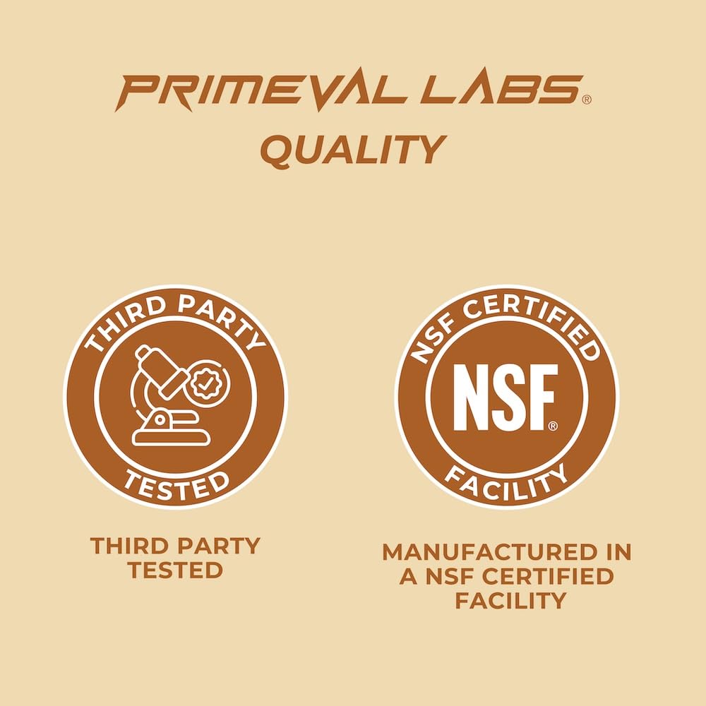 Primeval Labs Clean Creatine Monohydrate glass with powder ready to drink.