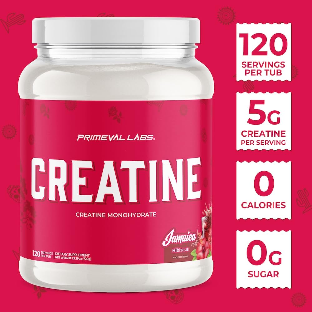 Primeval Labs creatine powder dissolves quickly in water for smooth mixing.