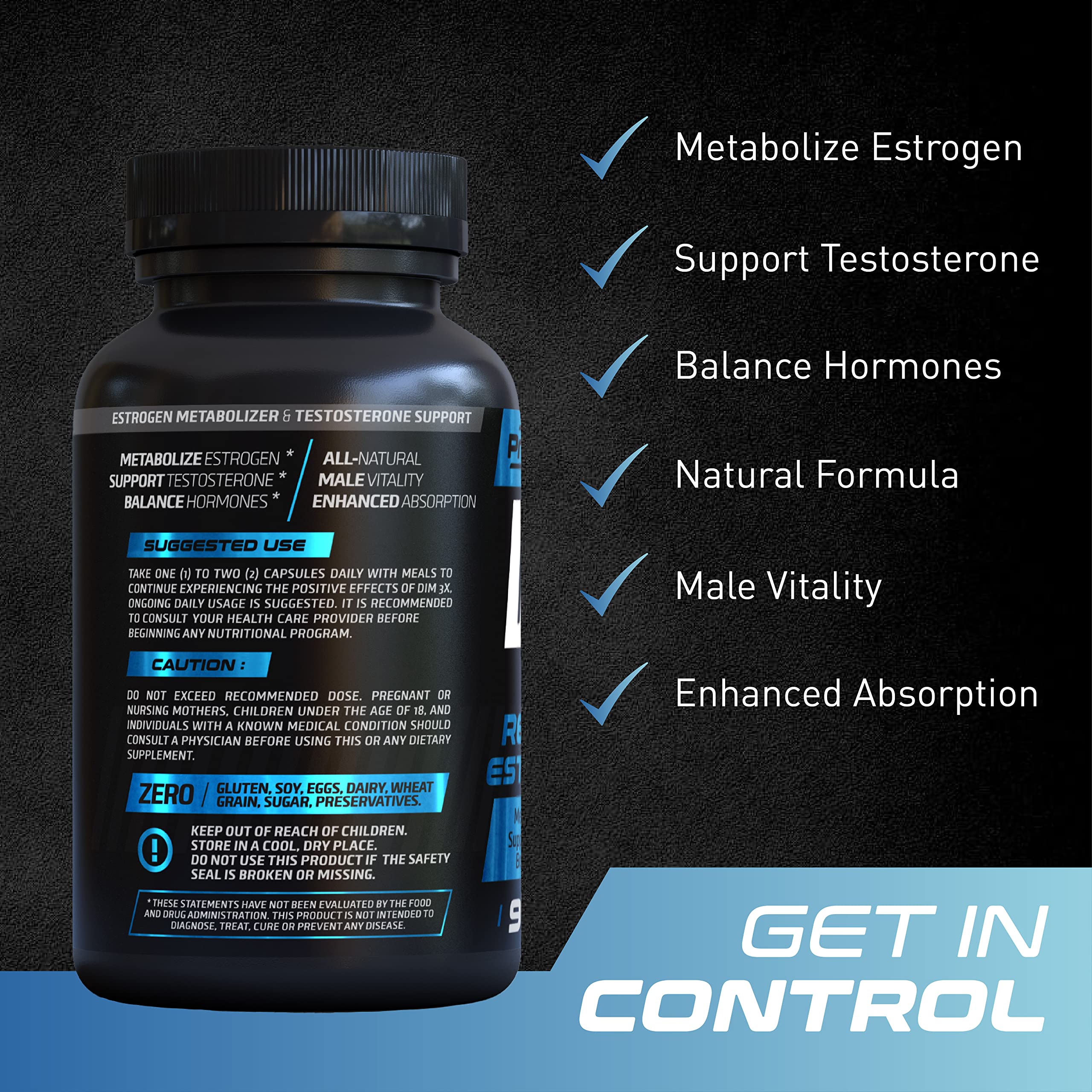 PrimeGENIX DIM3X capsules close-up for daily wellness support