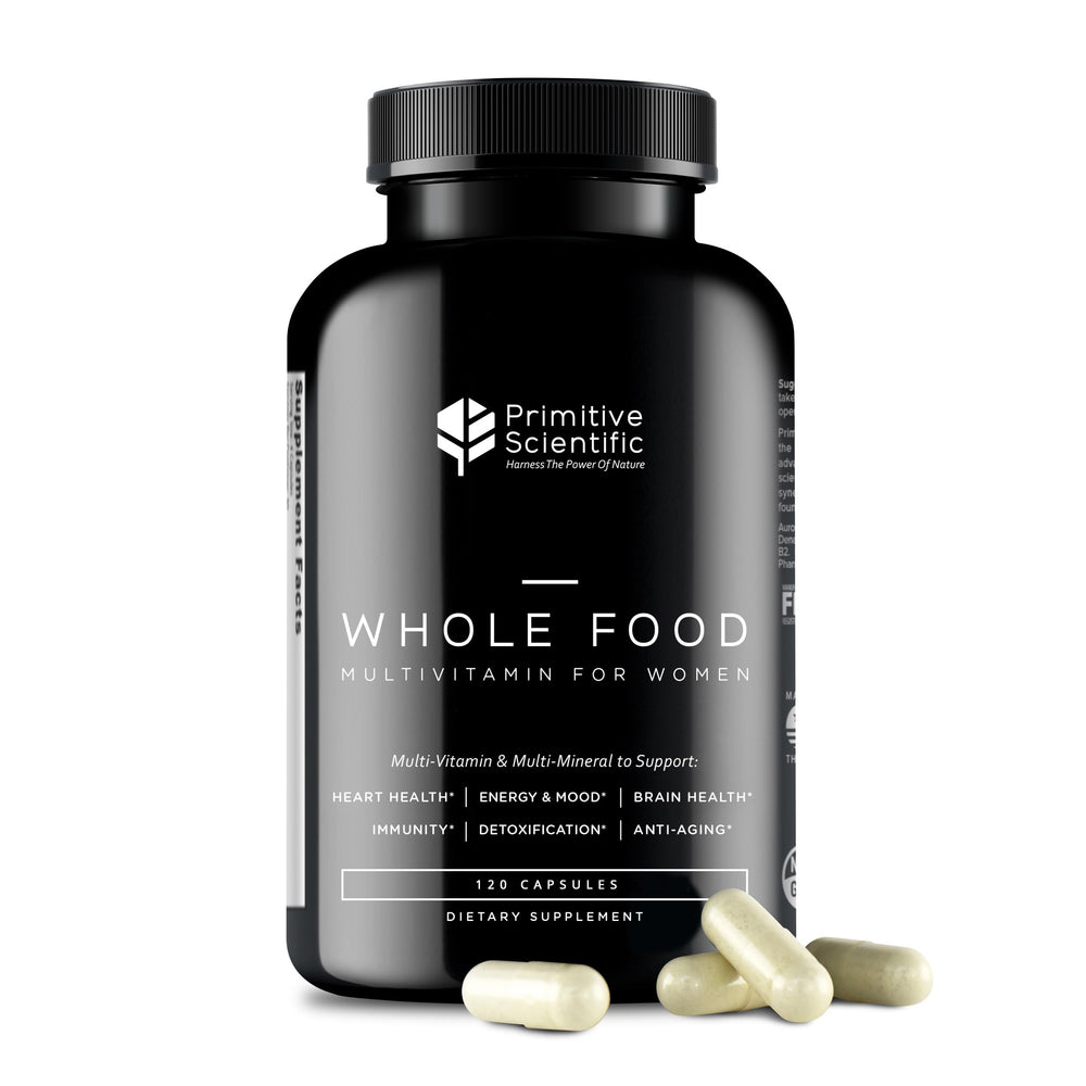 Primitive Scientific women’s multivitamin bottle for daily energy and balance
