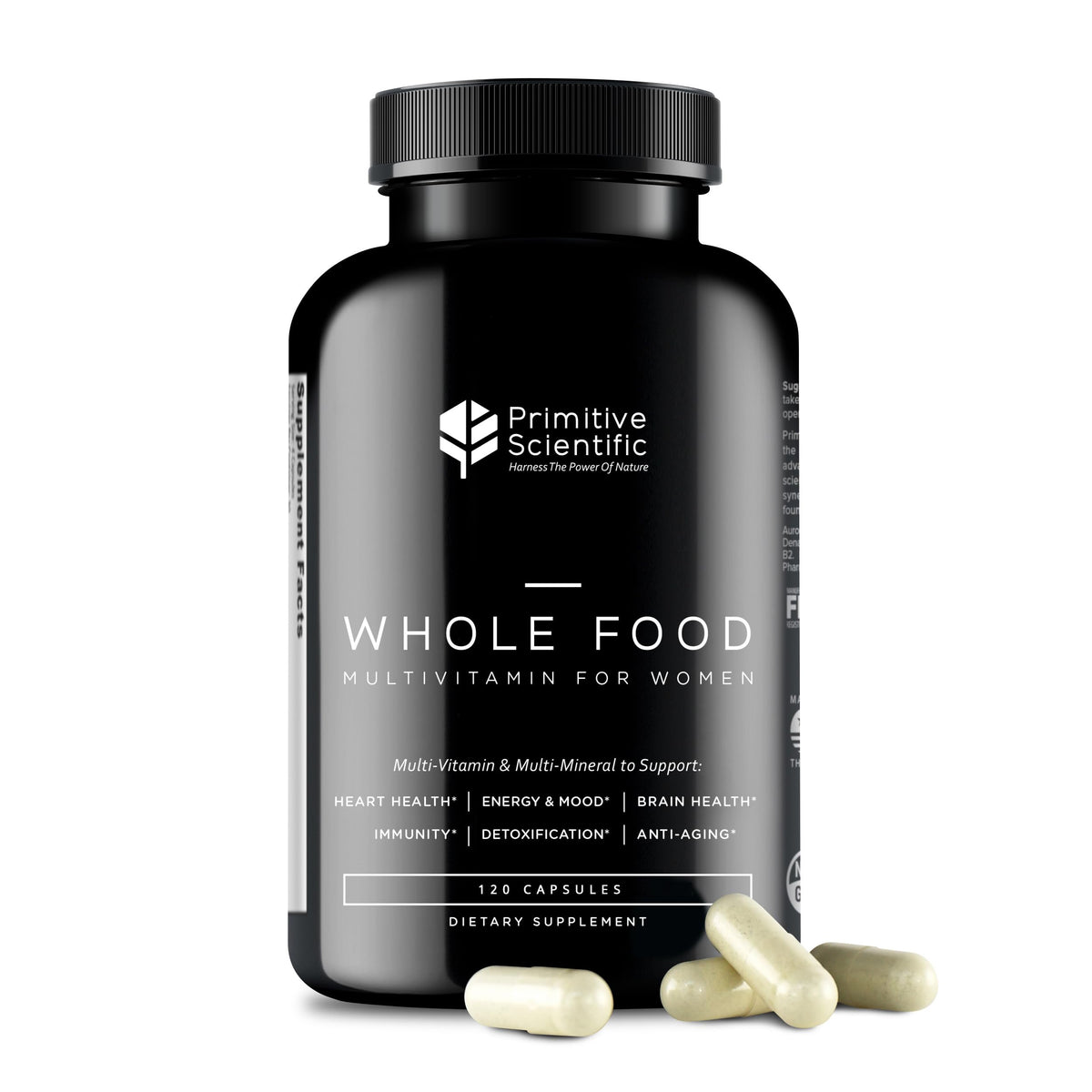 Primitive Scientific women’s multivitamin bottle for daily energy and balance