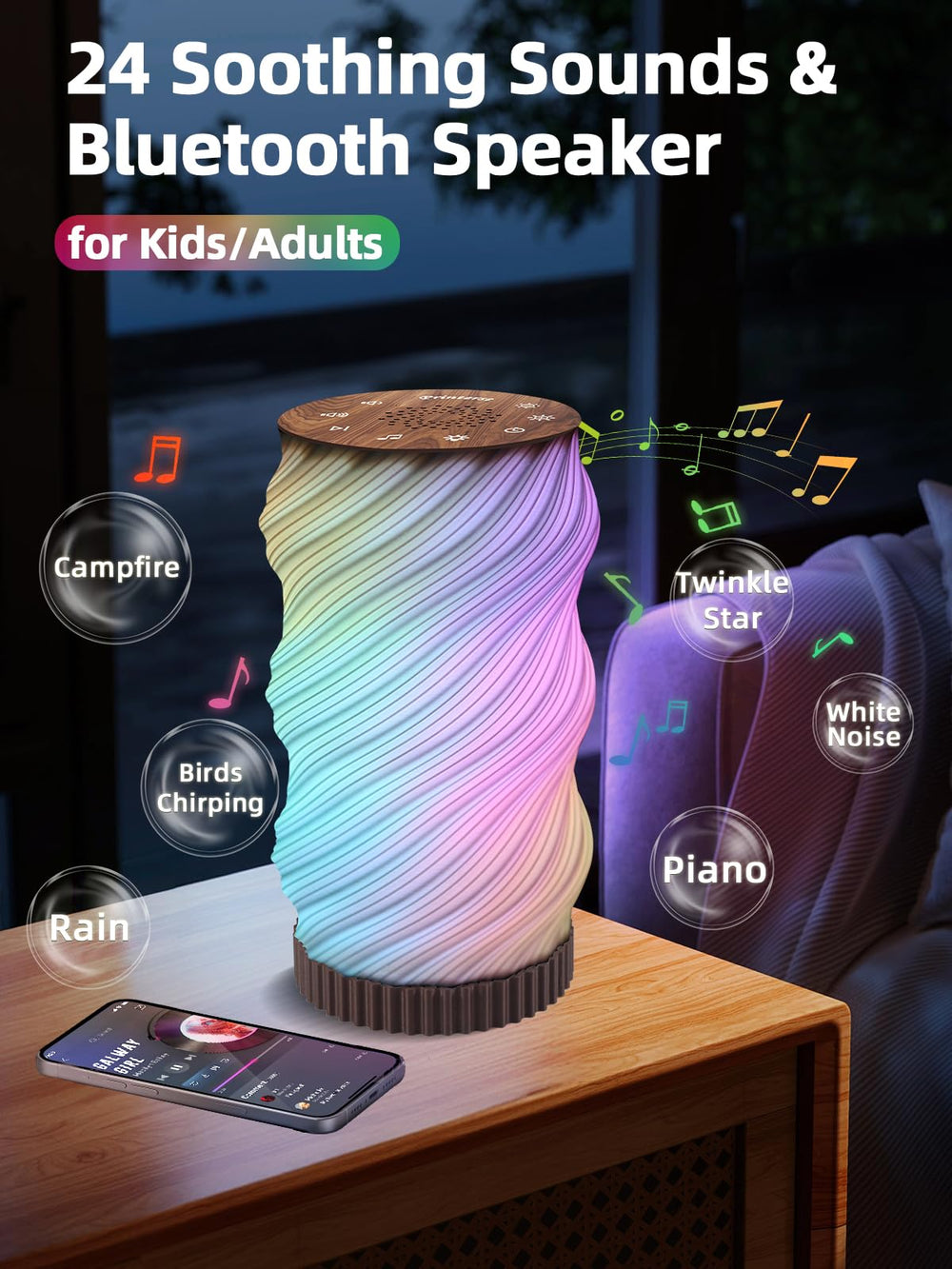 Printerst Bluetooth speaker feature lets you stream music while relaxing.