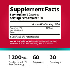 PristineRoot Berberine ingredients list notes Berberis aristata origin.
