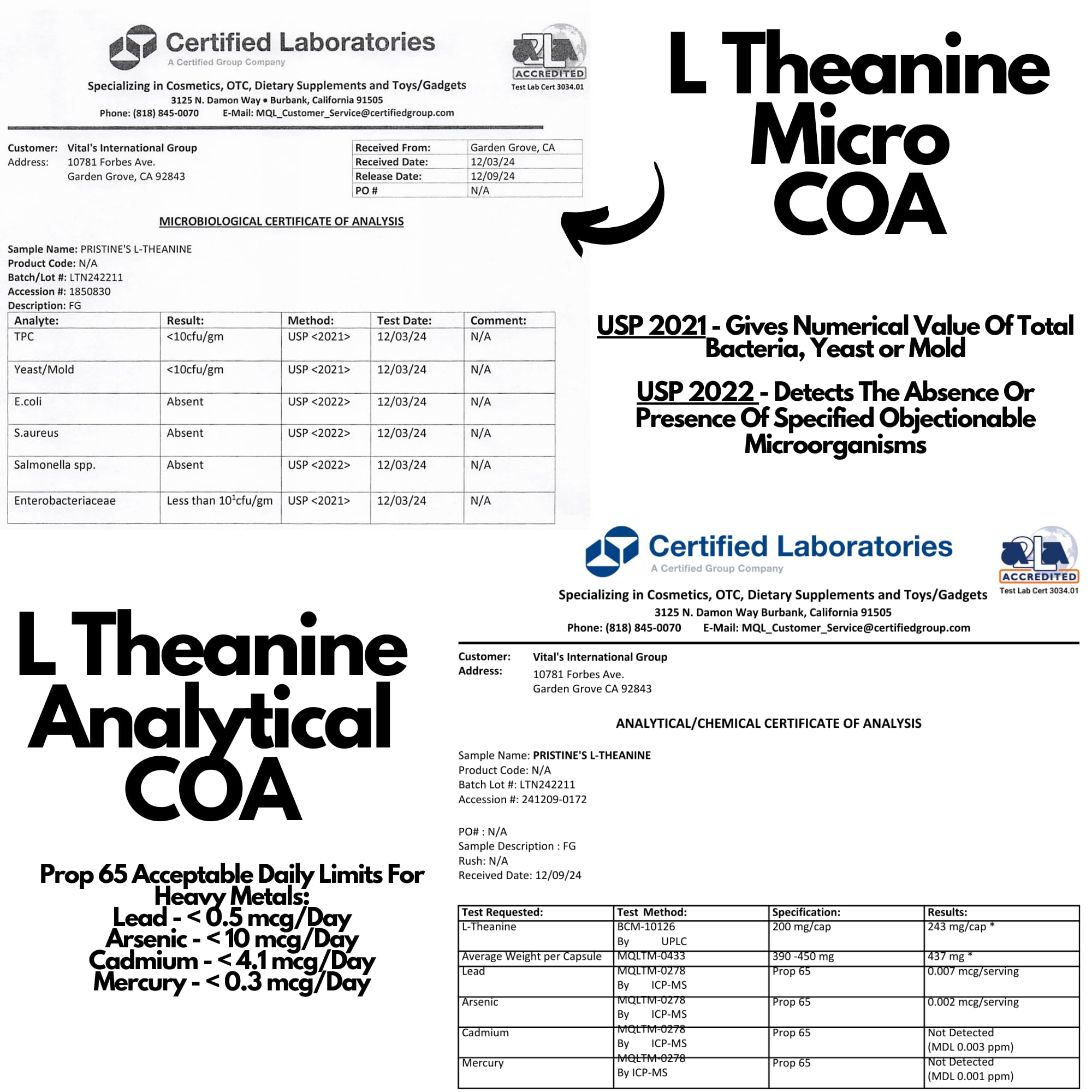 Nighttime routine scene with PRISTINE'S L-Theanine bottle and glass of water.