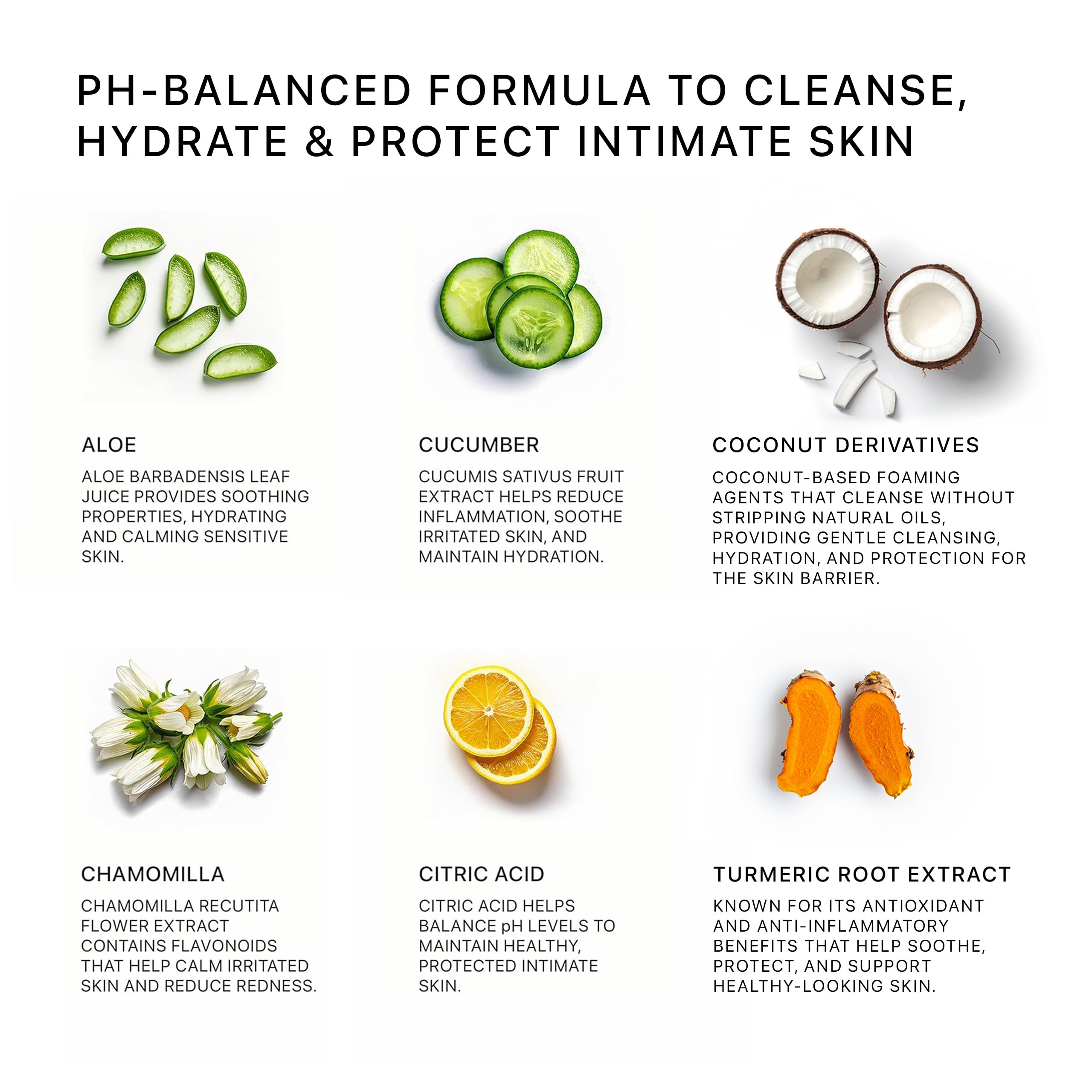 PRIVATES botanicals in intimate wash highlighting plant-based ingredients