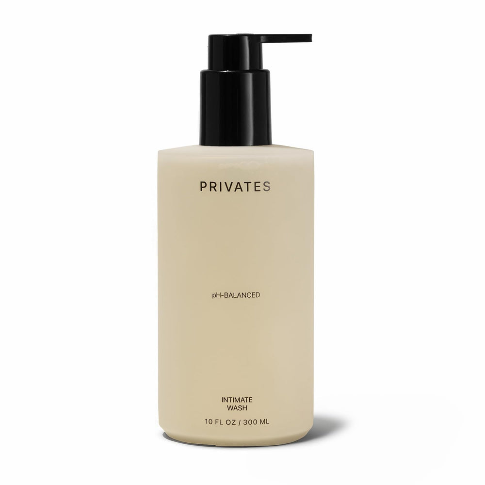 PRIVATES pH-balanced intimate wash bottle pour for daily cleansing and comfort