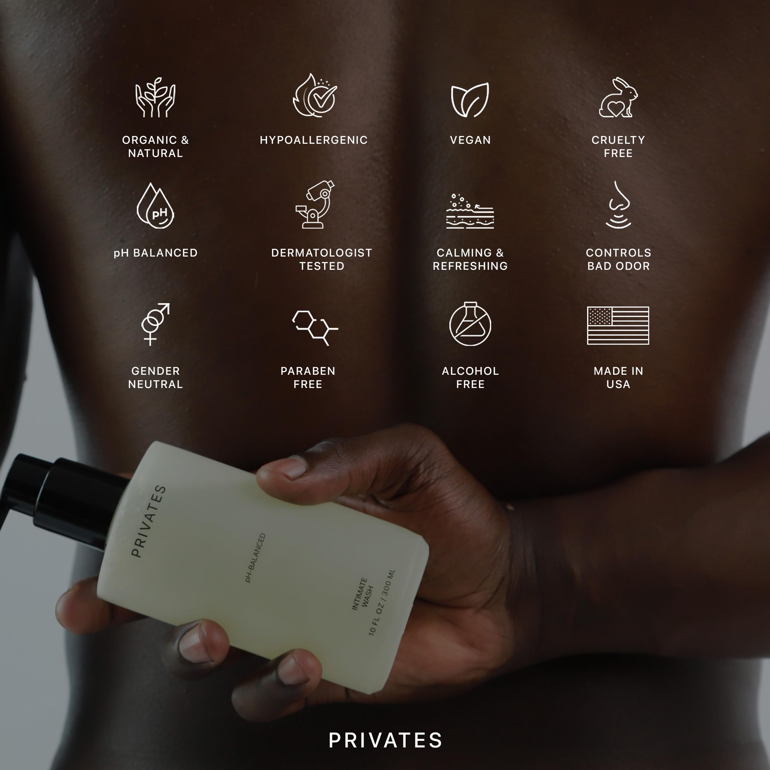PRIVATES no parabens sulfates formula for sensitive skin