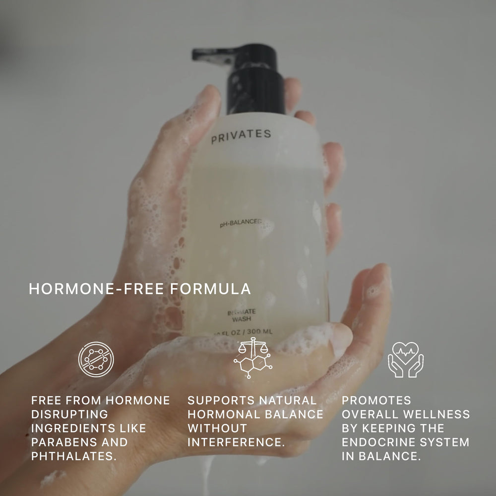 PRIVATES shower-ready intimate wash creates light foaming lather