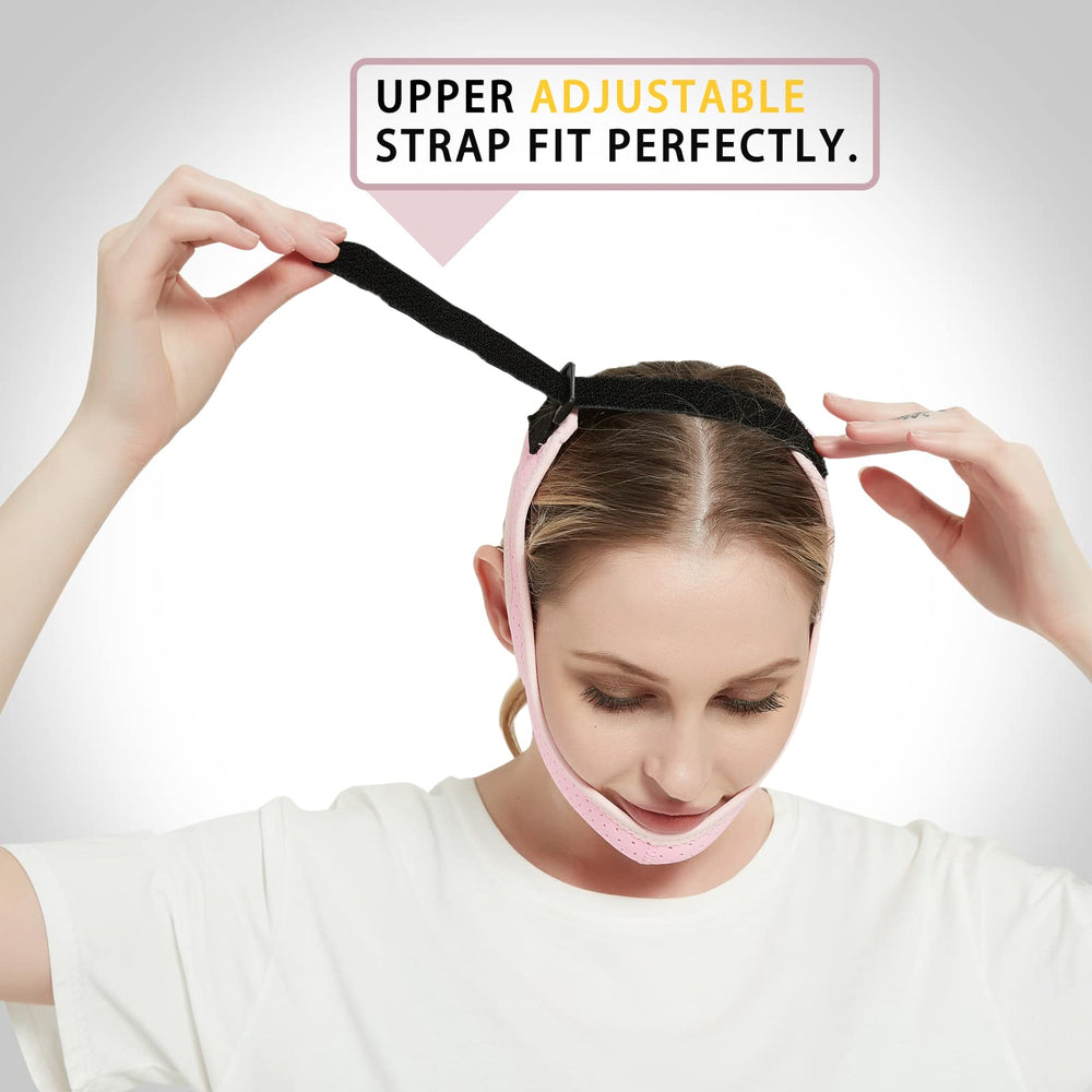 PRMRES breathable soft-material chin strap minimizes skin irritation