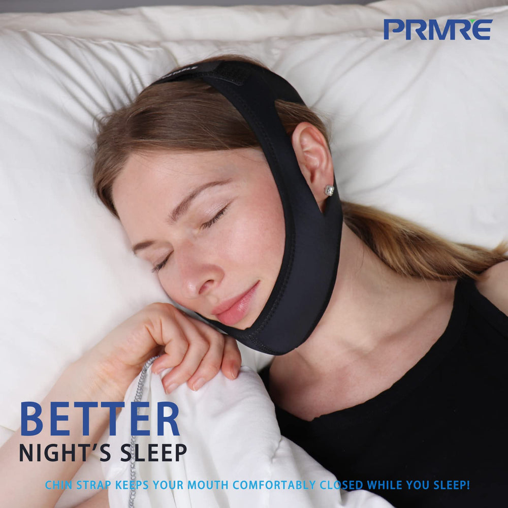 PRMRES CPAP-compatible chin strap integrates with masks for easier therapy