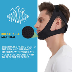 PRMRES snoring reduction chin strap helps maintain jaw position at night