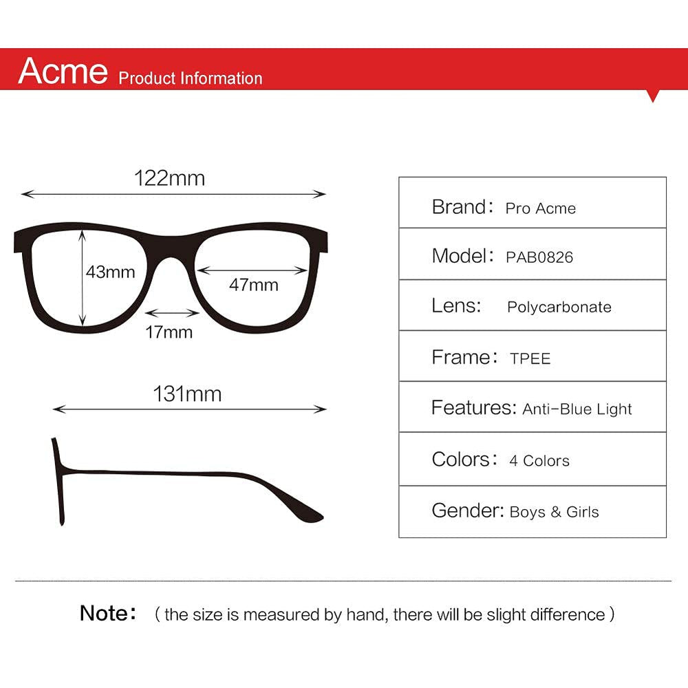 Pro Acme kids glasses ideal for school, play, and reading