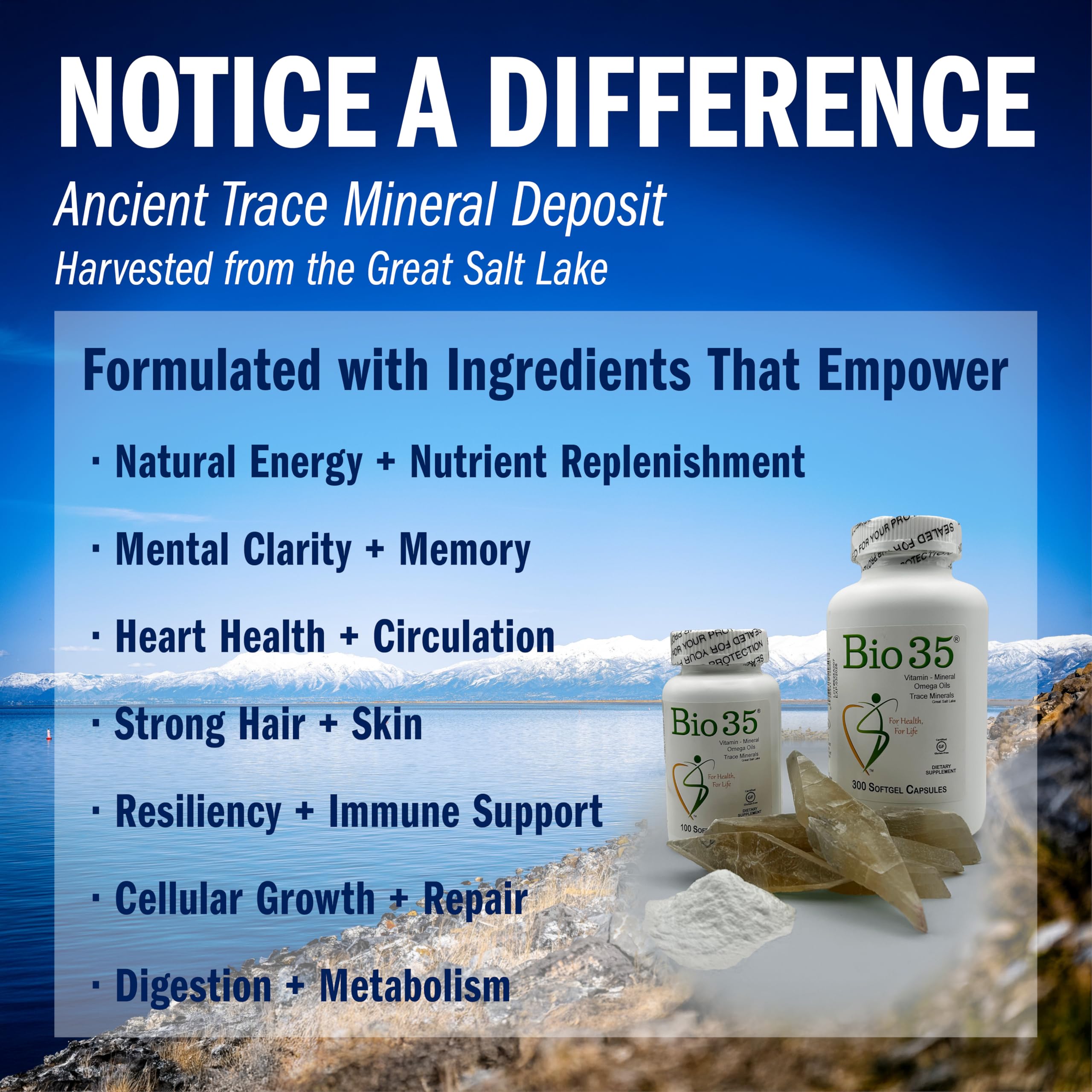 Pro-Biotiks Bio-35 minerals and trace minerals packaging on display.