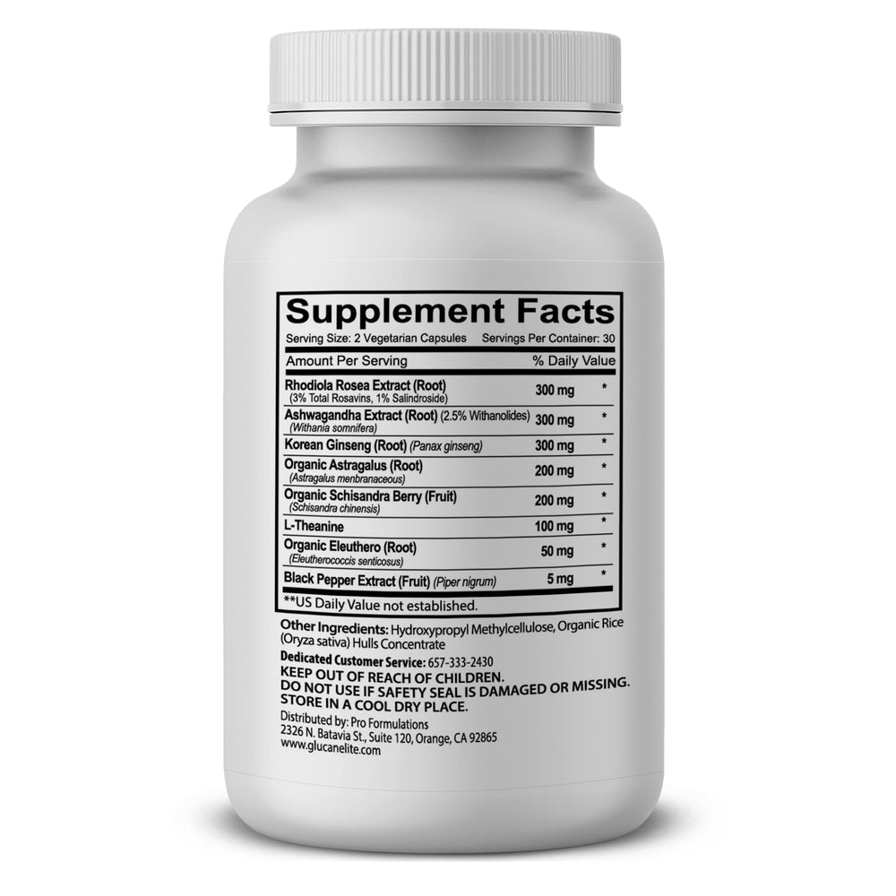 Pro Formulations MD Adaptogen Elite capsules close-up highlighting potency and ingredients