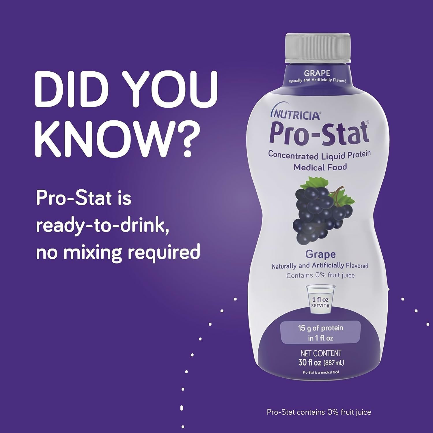 Pro-Stat ready-to-drink option shown for quick nutrition anytime.