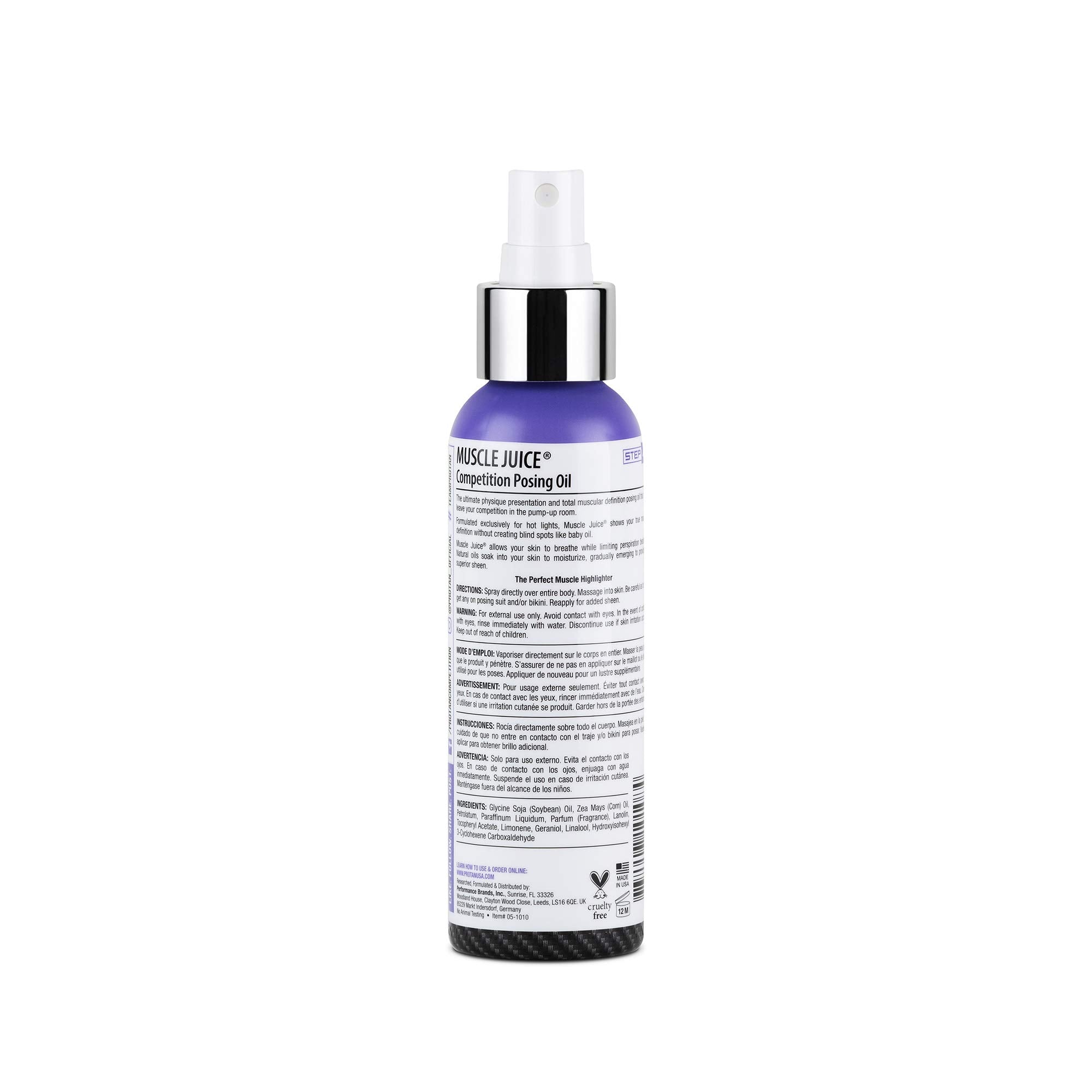 Applying Pro Tan Muscle Juice for even definition during a shoot