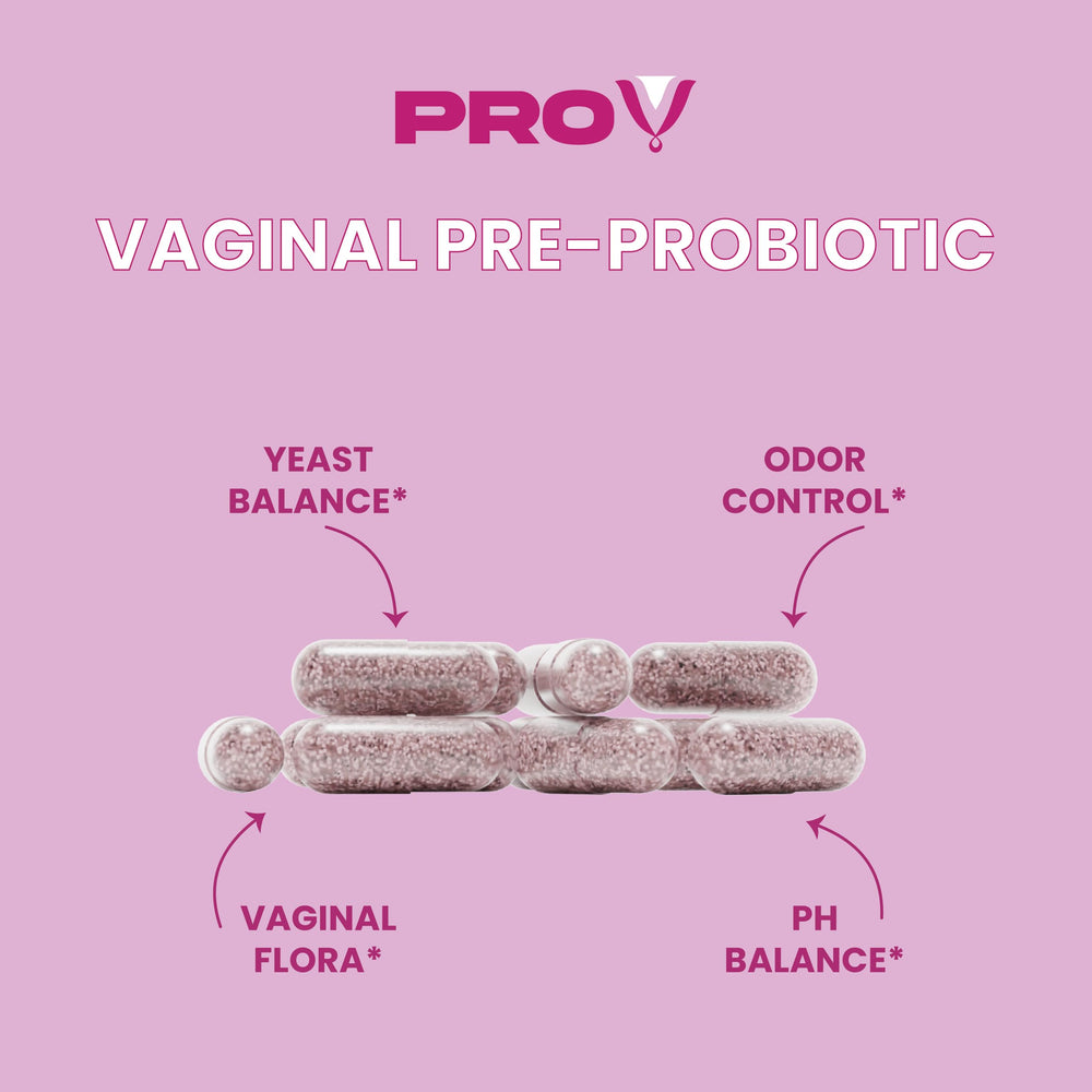 Pro-V Health Co. cranberry extract illustration emphasizes urinary tract wellness support.
