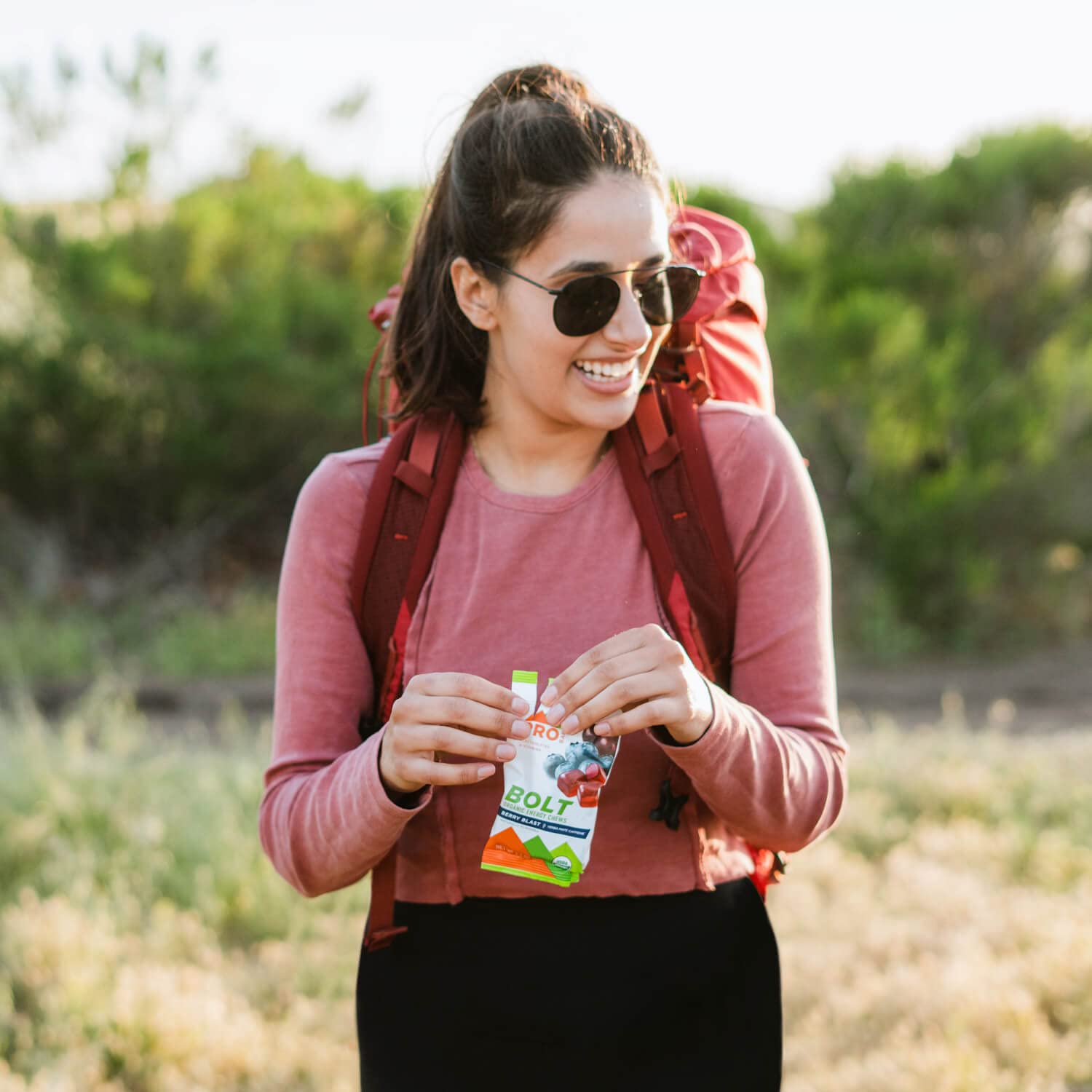 PROBAR Bolt Berry Blast chews close-up with glossy berry bits