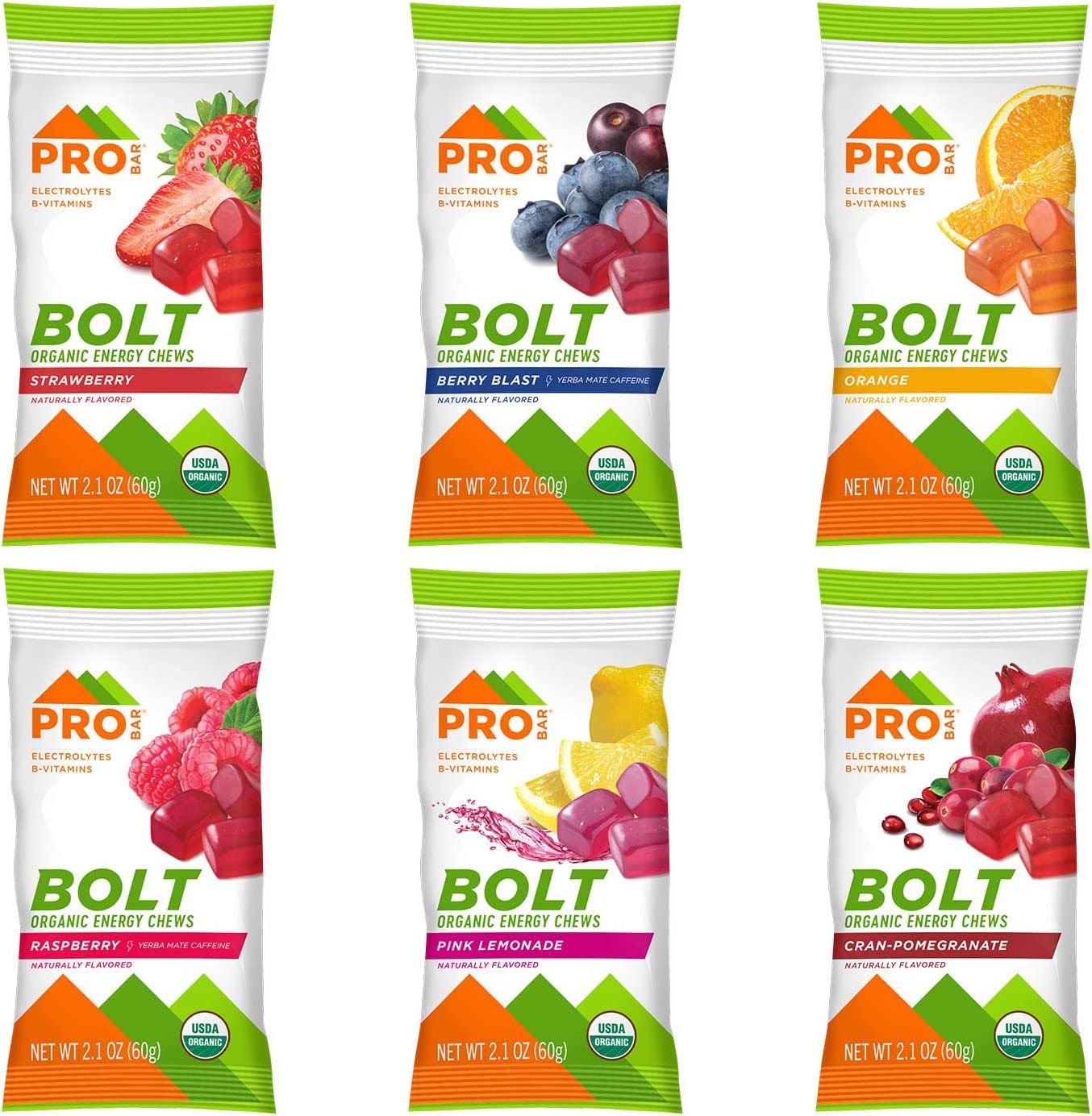 PROBAR BOLT Strawberry chews deliver quick energy with refreshing fruit flavor