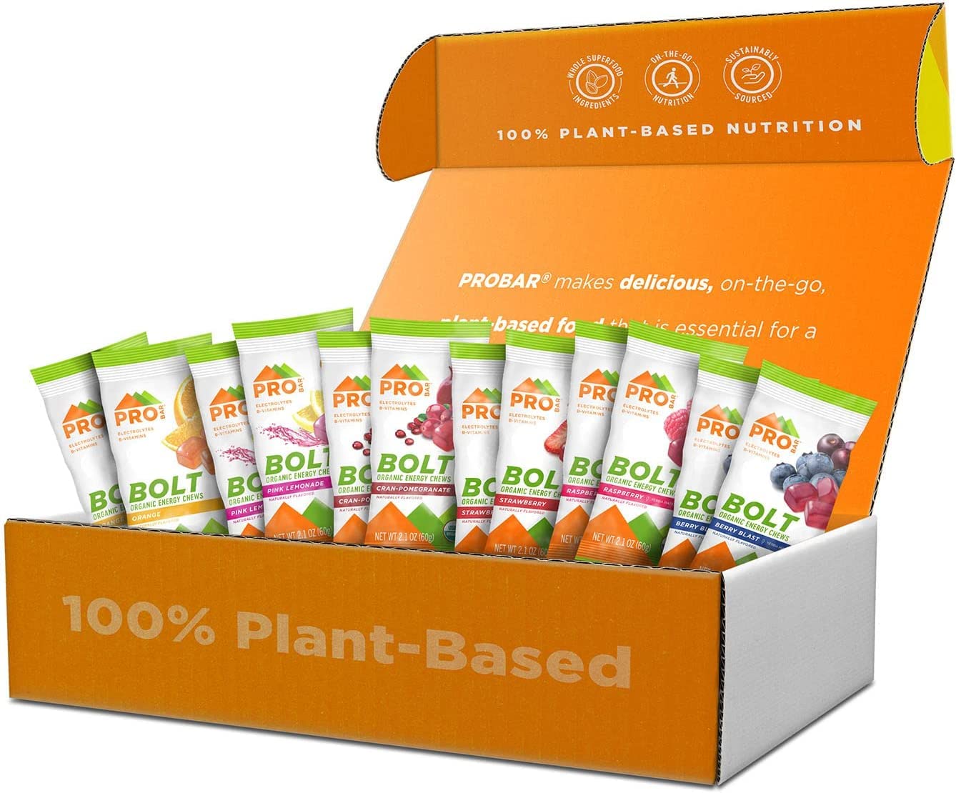PROBAR BOLT variety pack chews for on-the-go energy and flavor variety
