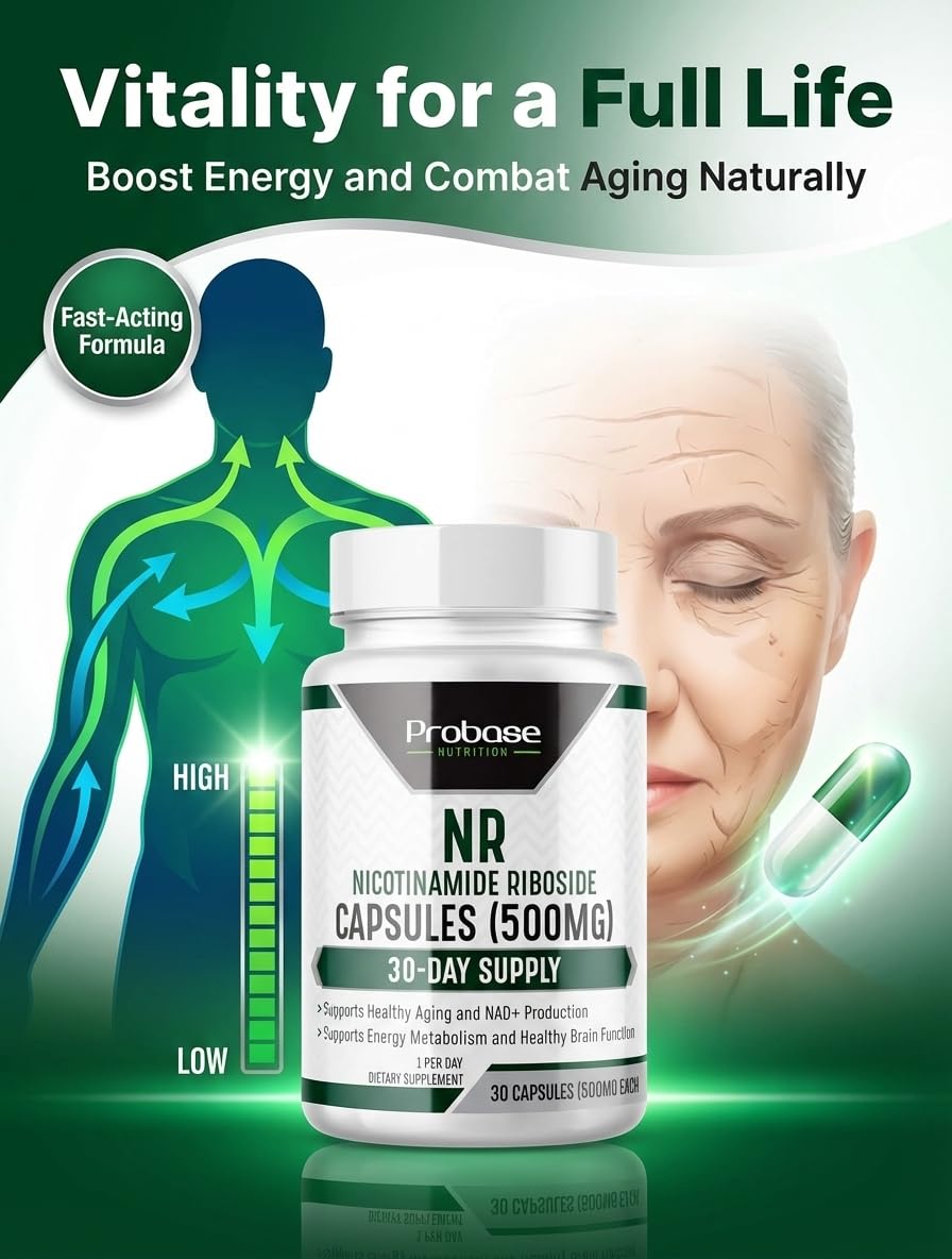 Probase Nicotinamide Riboside bottle pouring shot for on-the-go use