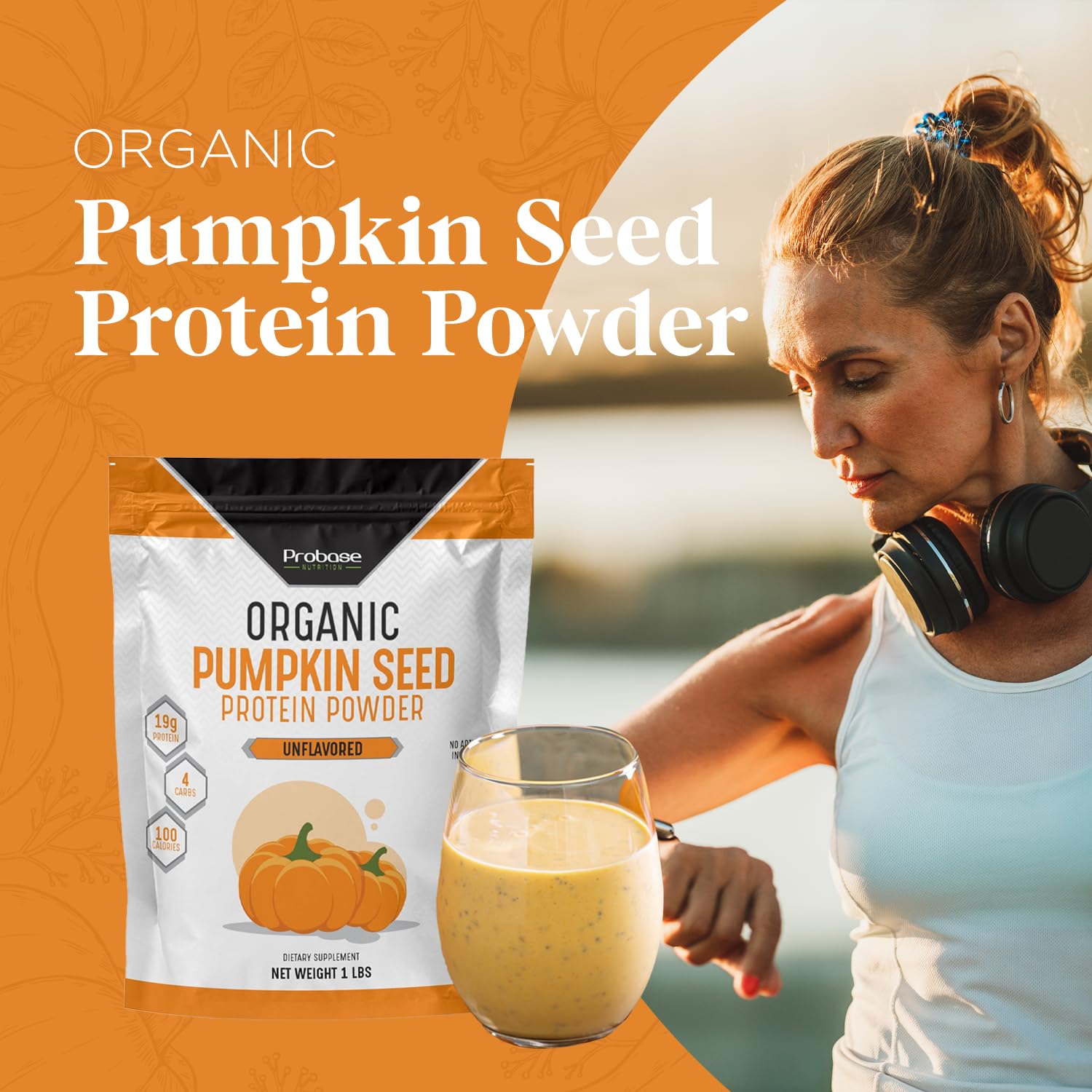 Probase Nutrition pumpkin-seed protein post-workout shake for fast energy and recovery.
