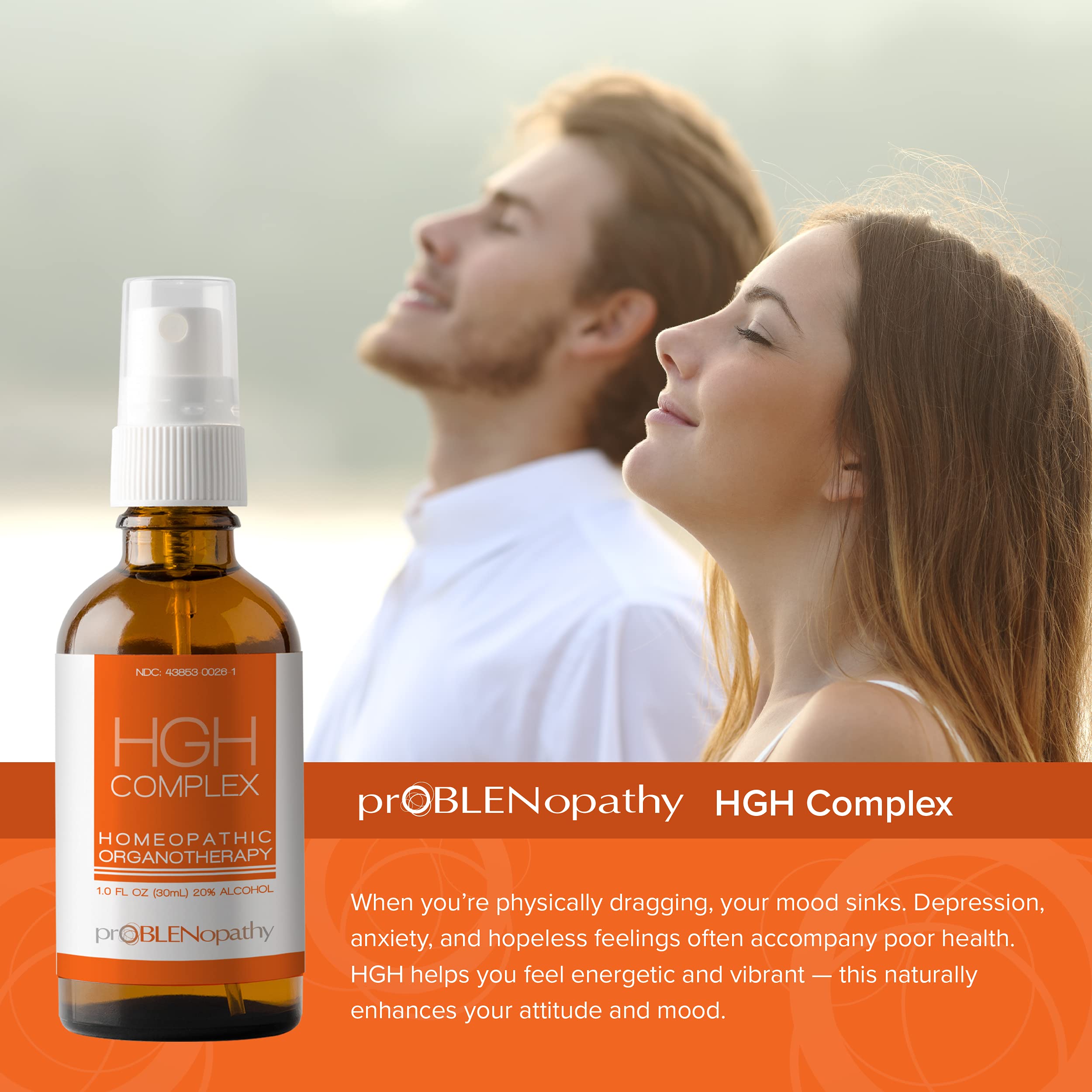 ProBLENopathy HGH spray 1oz bottle for portable wellness on the go.
