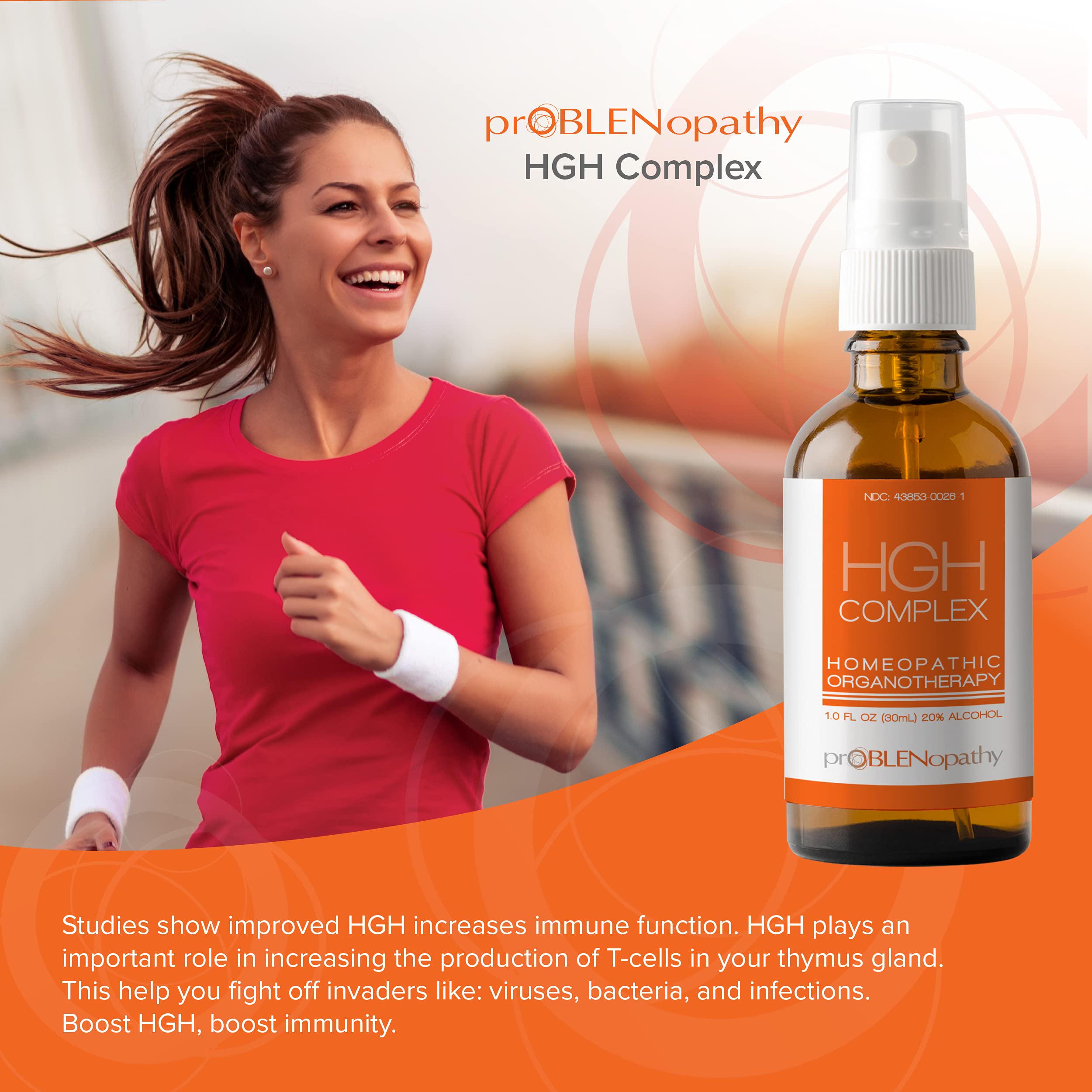 ProBLENopathy HGH spray label closeup showing quality and USA manufacturing.