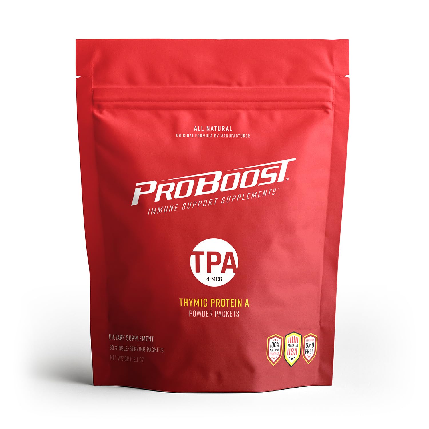 ProBoost Thymic Protein A packets packaging for easy daily immune support