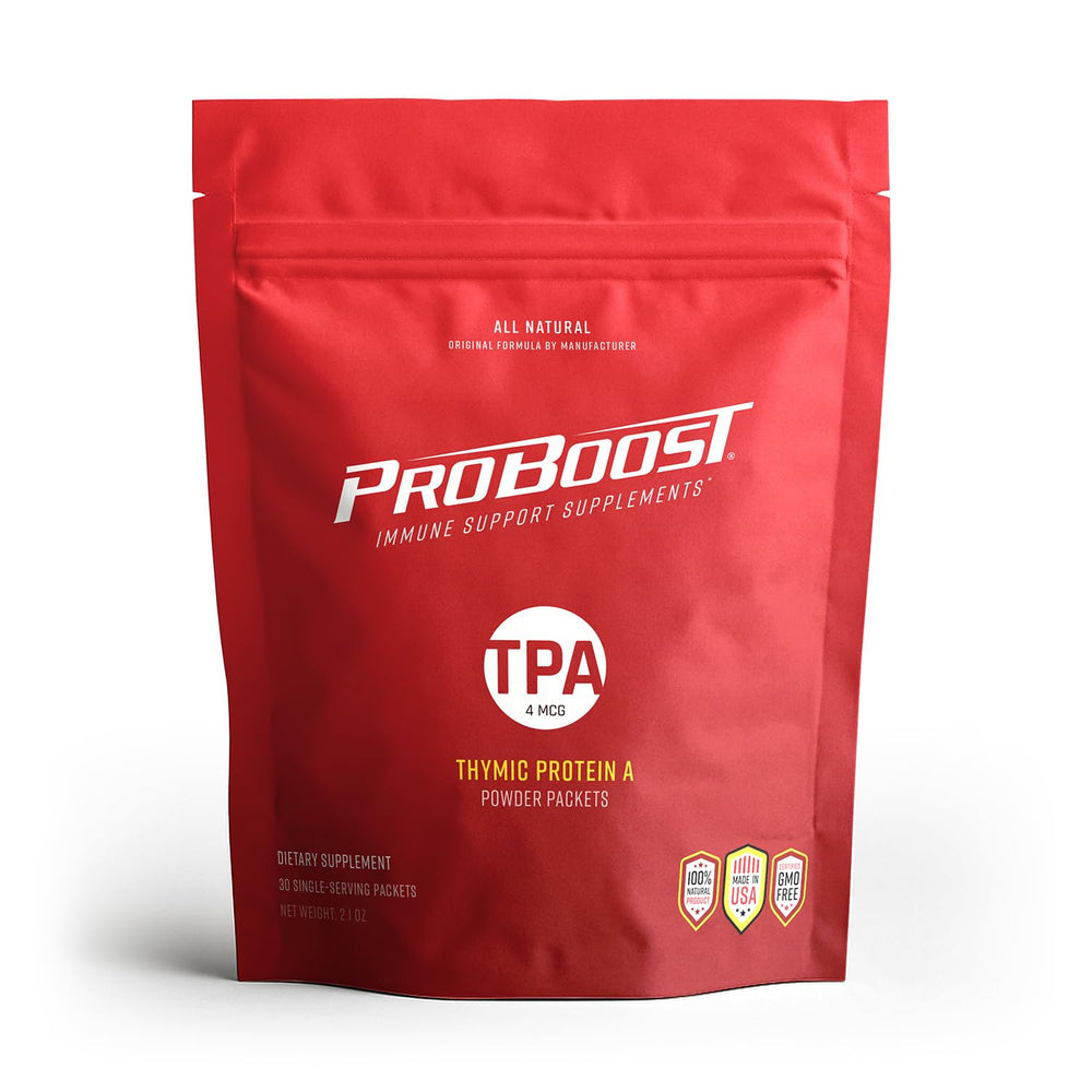ProBoost Thymic Protein A packets packaging for easy daily immune support