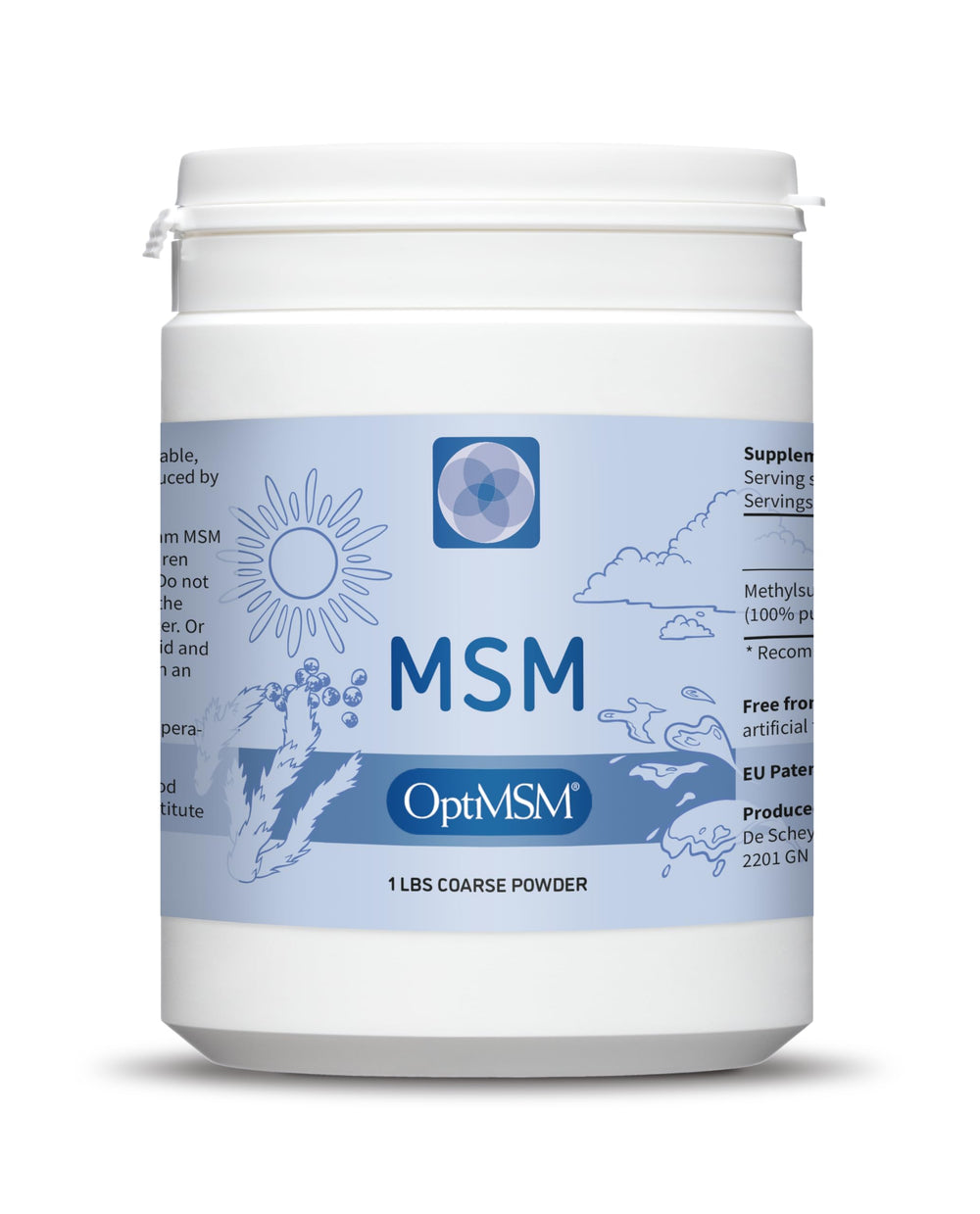 Procapsin OptiMSM purity crystals for clean mixing and daily flexibility.