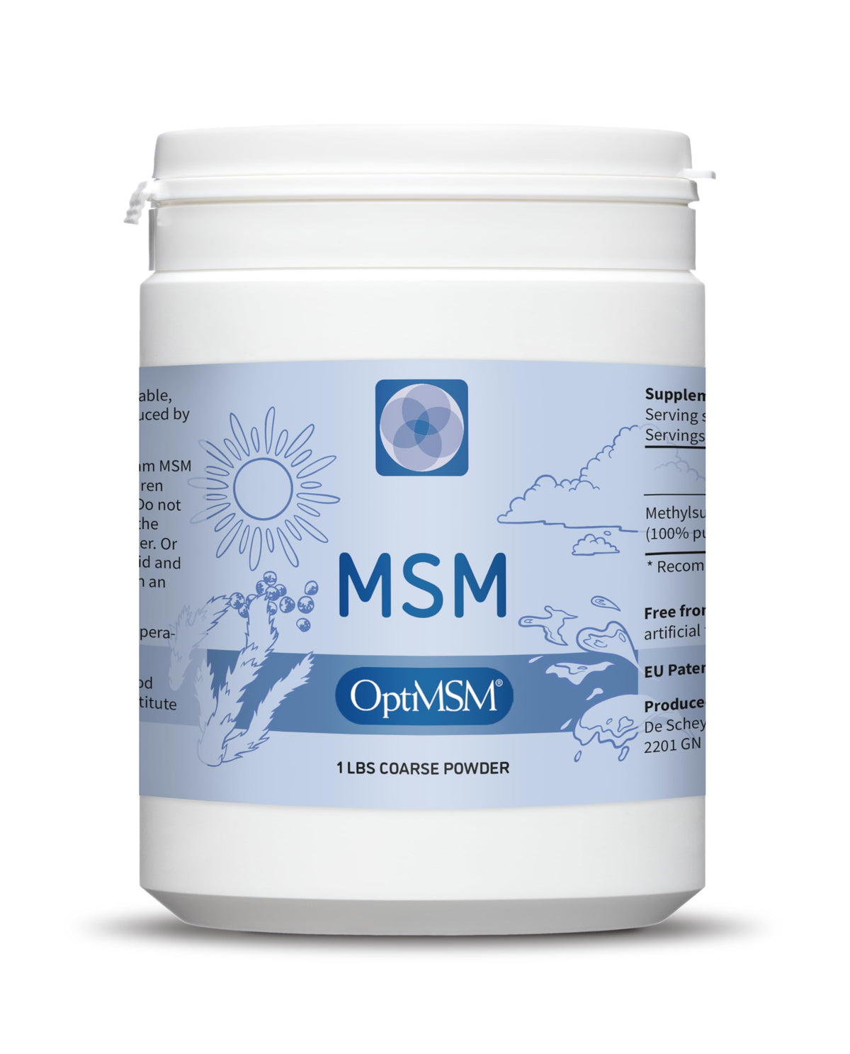 Procapsin OptiMSM purity crystals for clean mixing and daily flexibility.