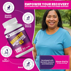 Close-up of easy-to-swallow capsules for bariatric patients.