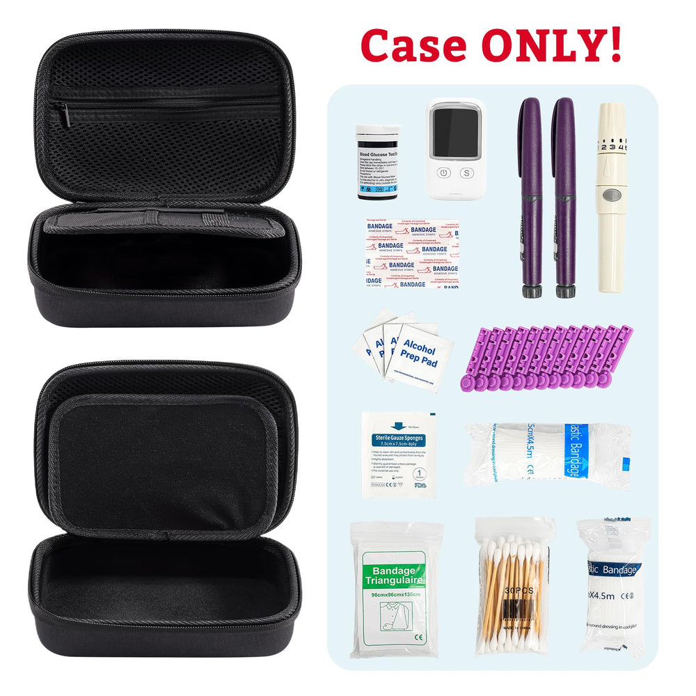 ProCase diabetic supplies case divider shows removable divider for flexible sub-area storage