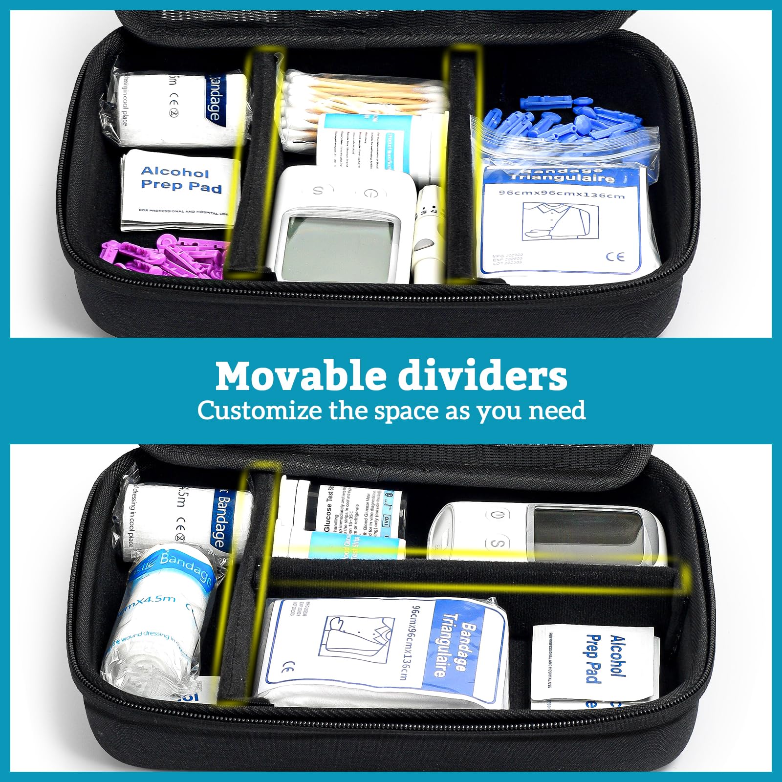 ProCase case with mesh pockets and elastic loops for organized sub-compartments.