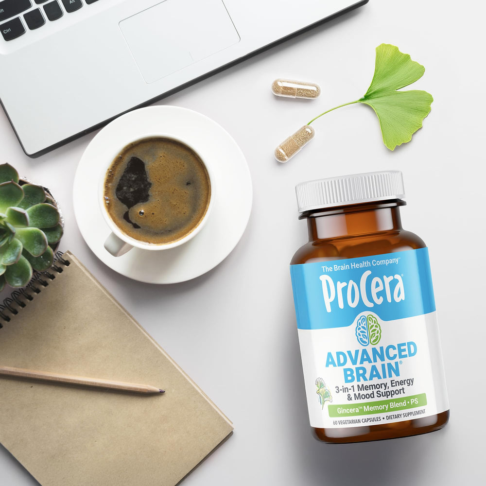 Morning energy scene shows Procera Advanced Brain sustaining alertness through busy hours.